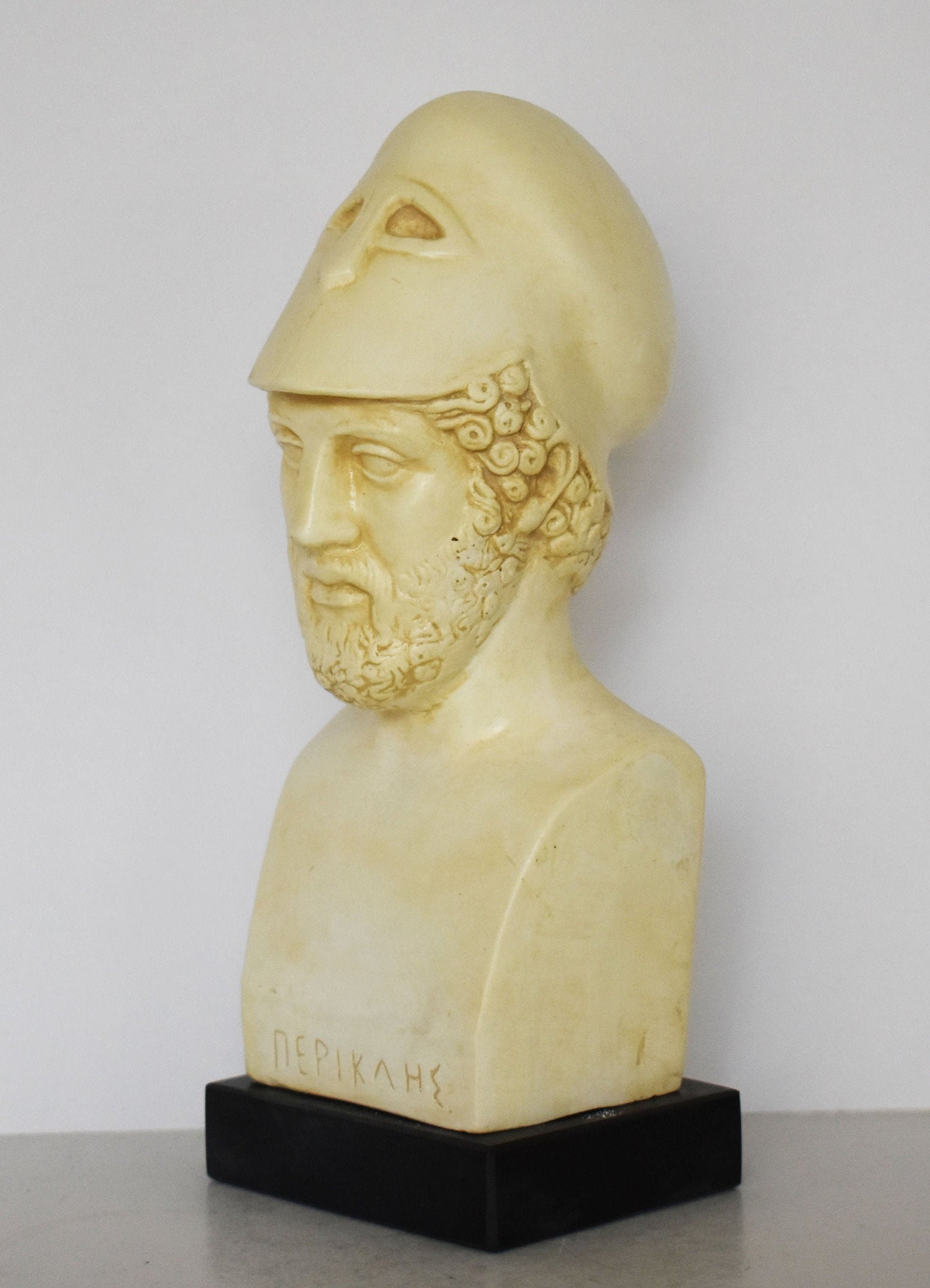 Pericles - Ancient Greek Statesman, Orator and General of Athens - Marble Base - Museum Reproduction - Head Bust