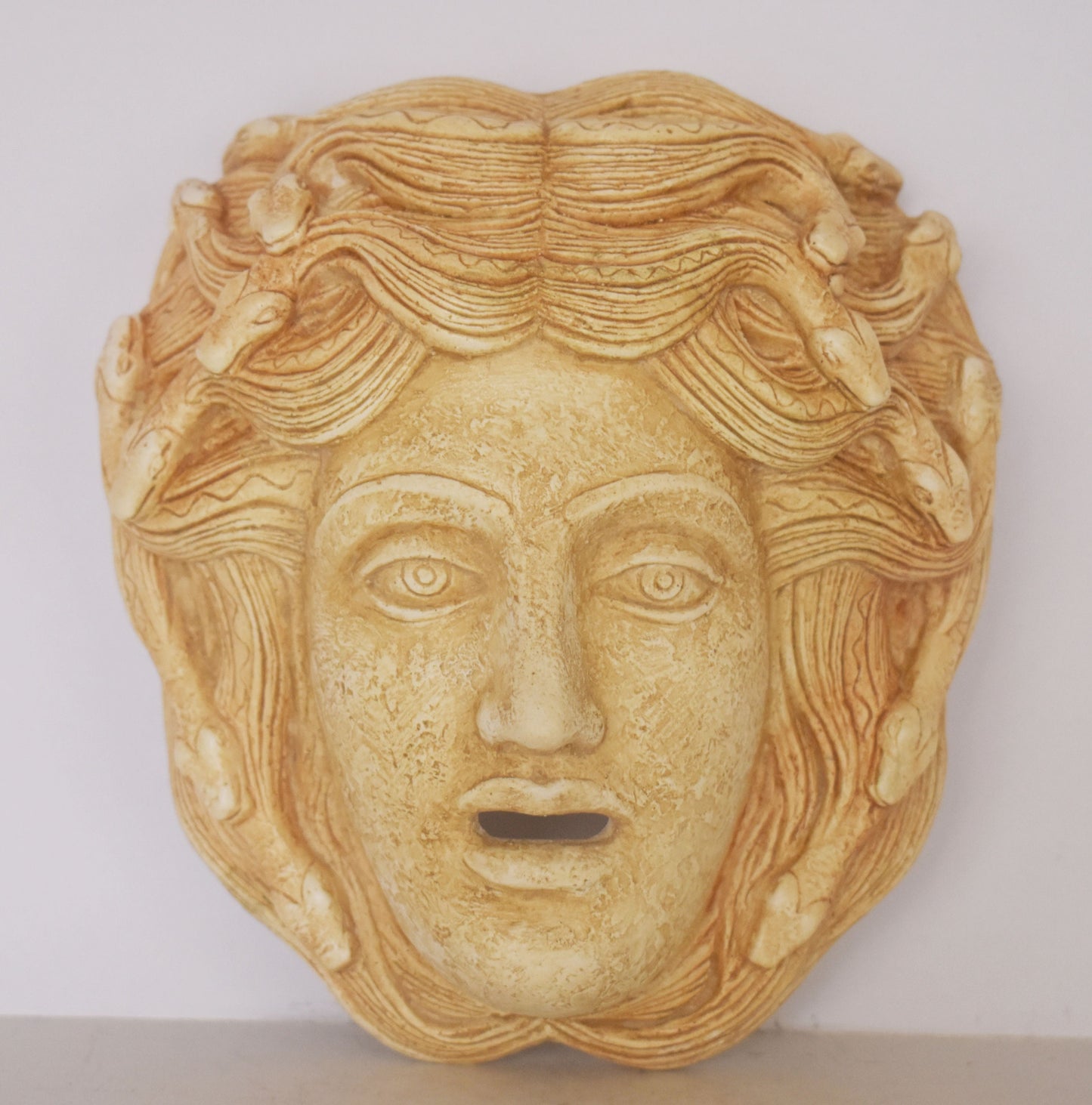 Medusa Mask - Gorgo - Snake-Haired Gorgon - Snake Lady - Monster Figure - Perseus and Athena Myth - Wall Decoration - Casting Stone
