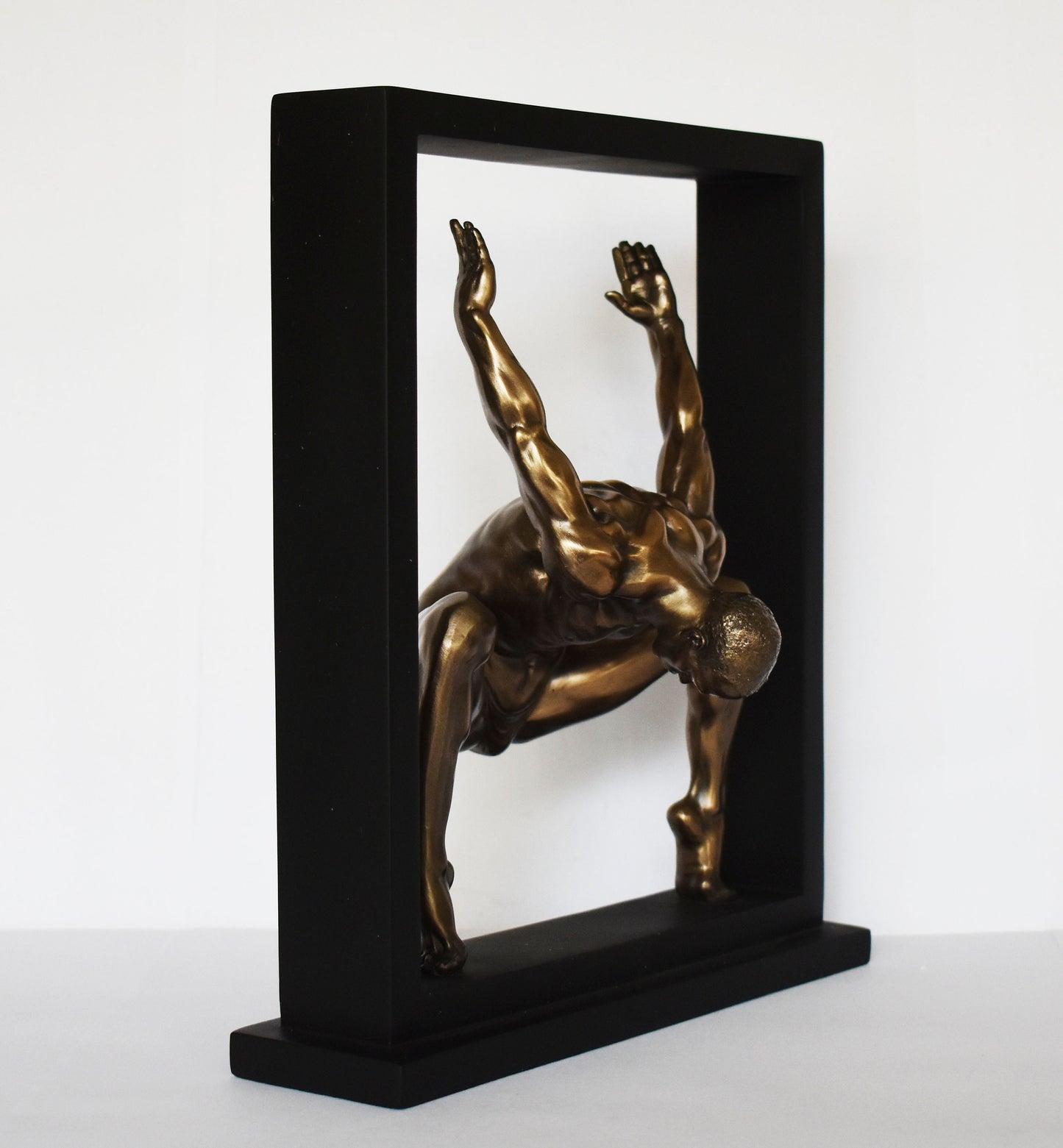 Naked Male Statue - I love your eyes when the lovelight lies lit with a passionate fire - Cold Cast Bronze Resin