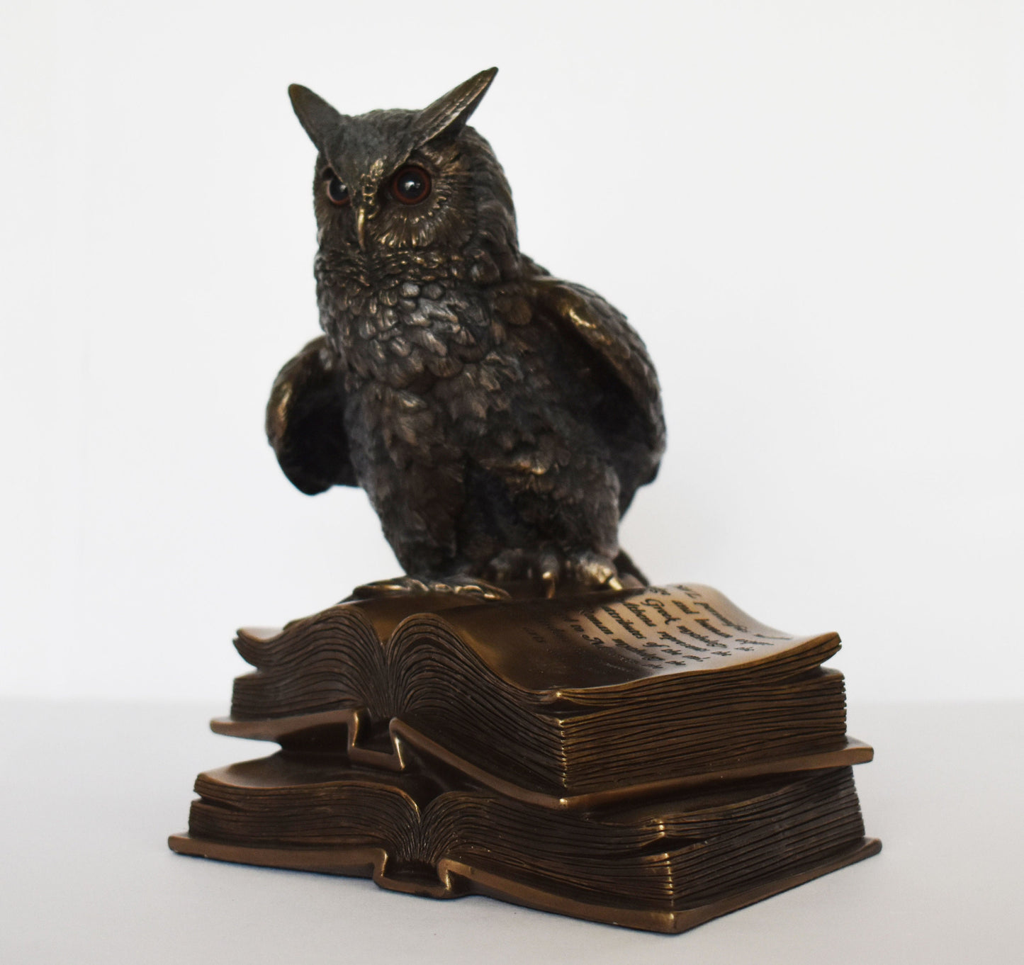 Owl Of Wisdom and Knowledge - Symbol of Goddess Athena Minerva  - Perspicacity and Erudition - Cold Cast Bronze Resin