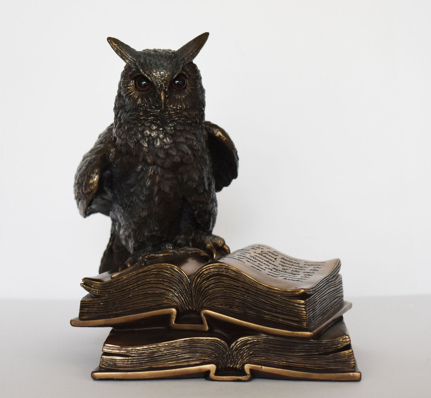 Owl Of Wisdom and Knowledge - Symbol of Goddess Athena Minerva  - Perspicacity and Erudition - Cold Cast Bronze Resin