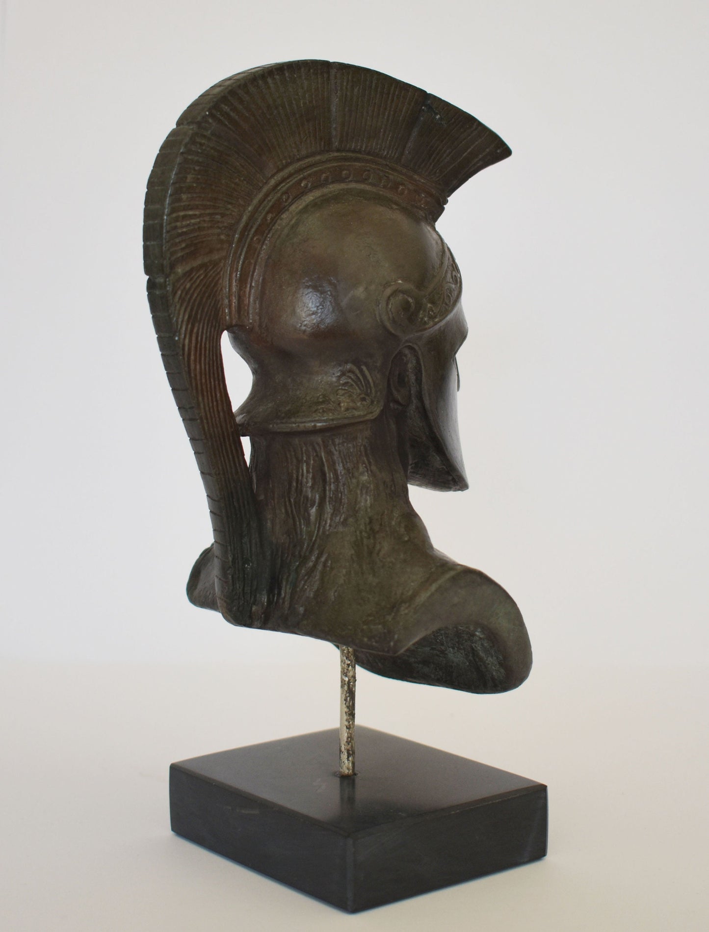 Leonidas Head Bust - Spartan King - Leader of 300 - Battle of Thermopylae - 480 BC - Marble Base - Casting Stone