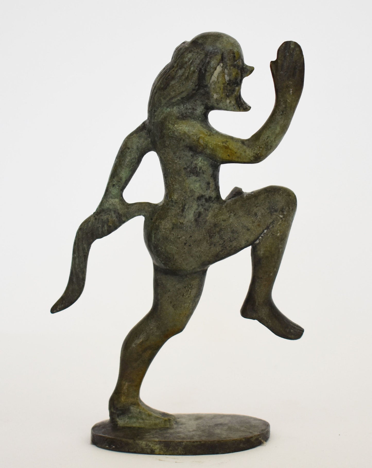 Satyr - Male Nature Spirit - Attendant of Pan and Dionysus - Goat-Human Hybrid - Ready for Every Physical Pleasure - Bronze