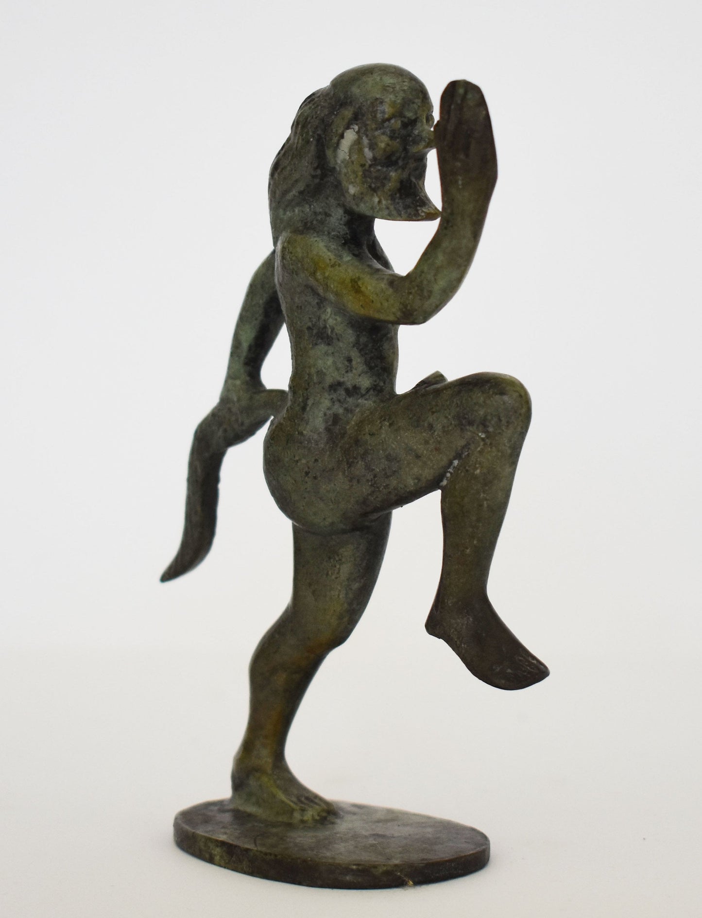 Satyr - Male Nature Spirit - Attendant of Pan and Dionysus - Goat-Human Hybrid - Ready for Every Physical Pleasure - Bronze