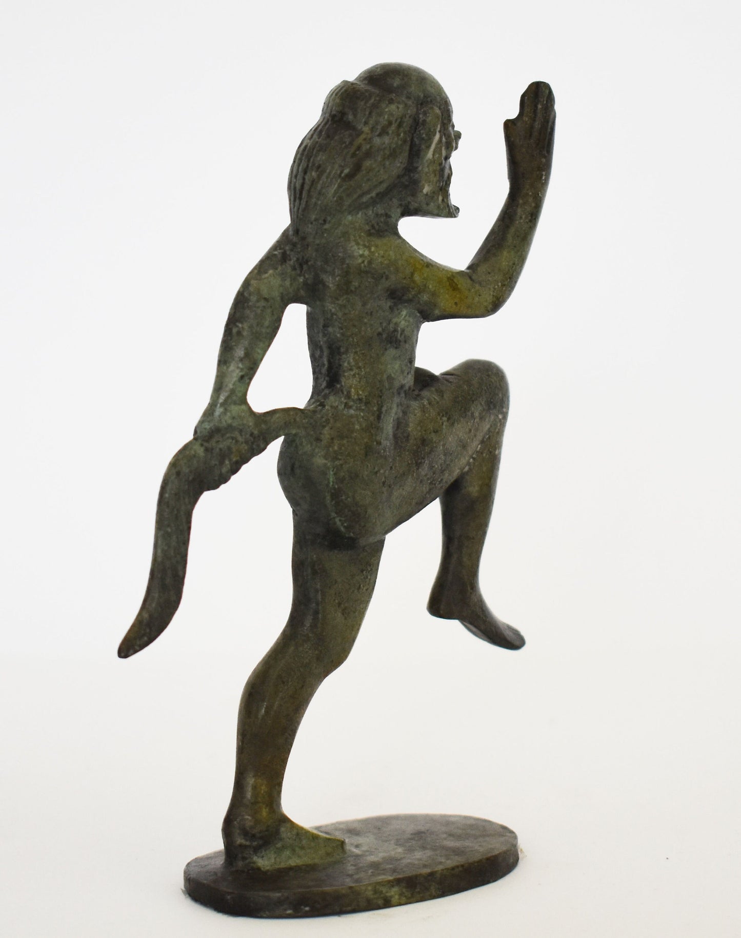 Satyr - Male Nature Spirit - Attendant of Pan and Dionysus - Goat-Human Hybrid - Ready for Every Physical Pleasure - Bronze