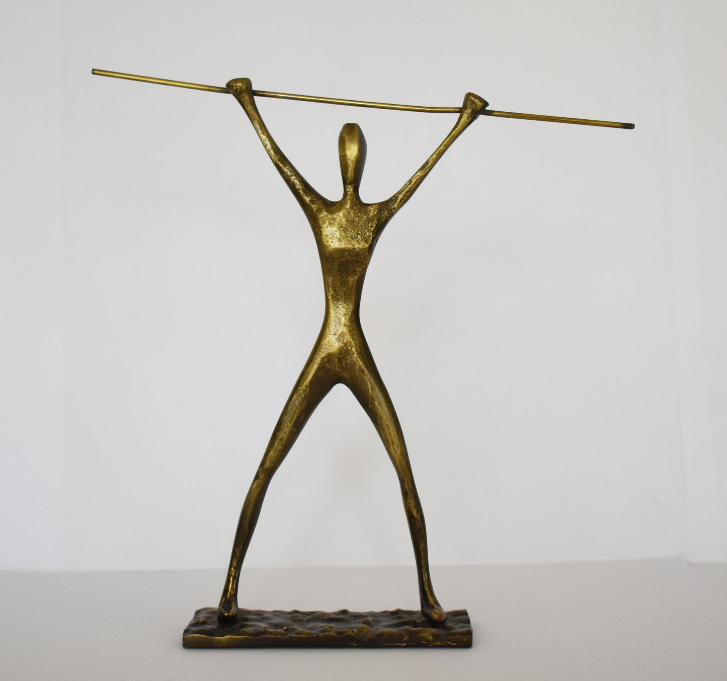 Weightlifting Athlete - Champion  - In Action - Competition -  Olympic Game - Modern - pure bronze  statue