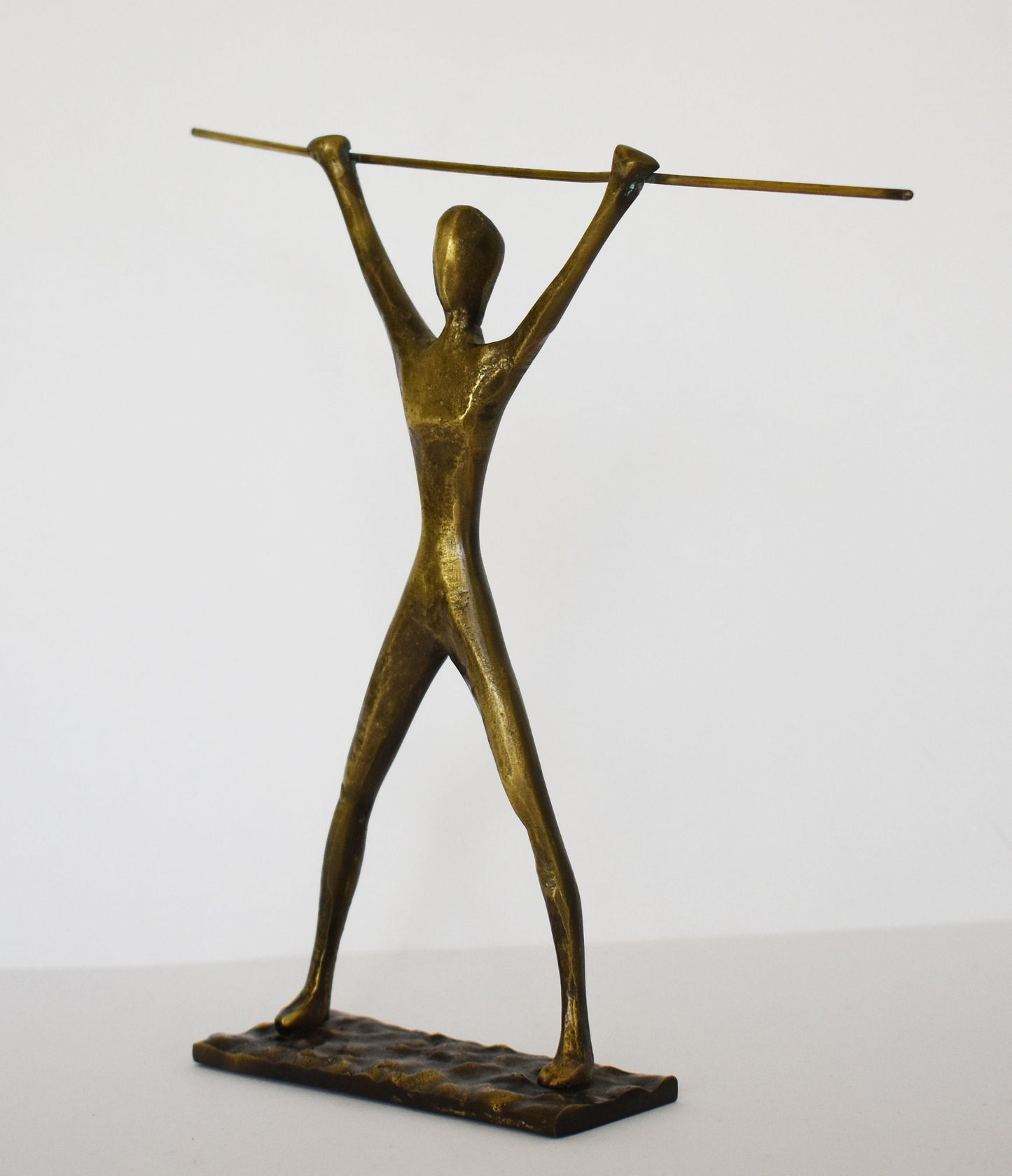 Weightlifting Athlete - Champion  - In Action - Competition -  Olympic Game - Modern - pure bronze  statue