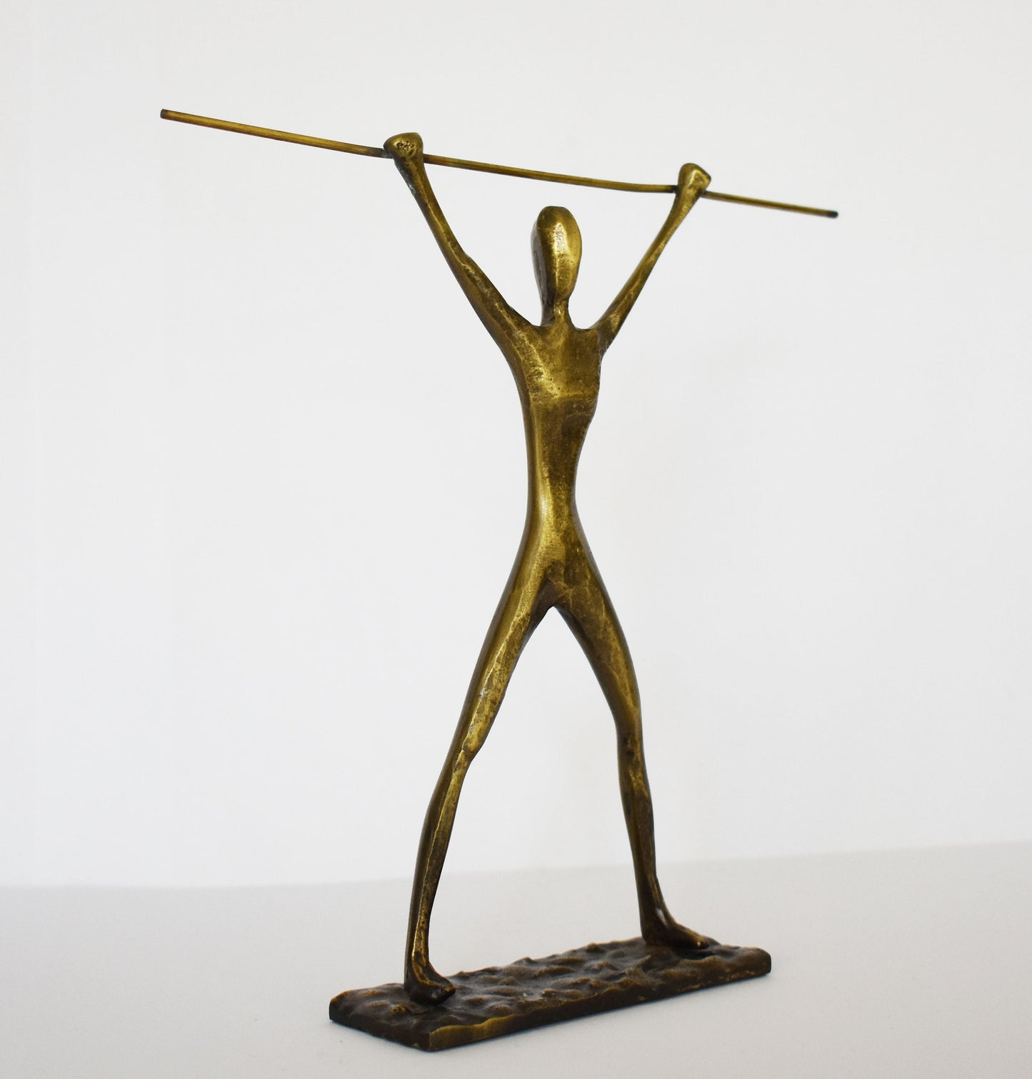 Weightlifting Athlete - Champion  - In Action - Competition -  Olympic Game - Modern - pure bronze  statue