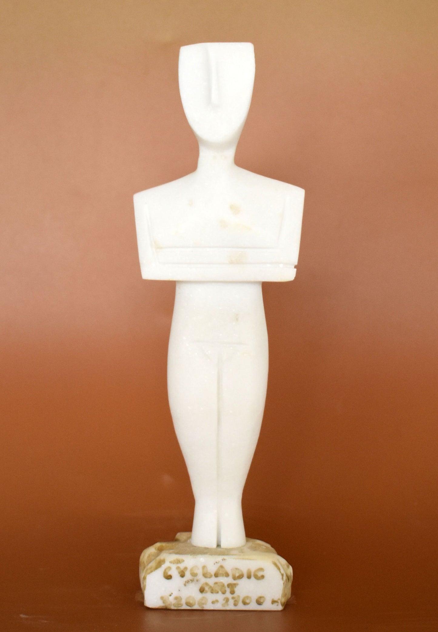 Cycladic Female Idol - Fertility Deity - Religious Functions, Worship and Funeral Practices - Figure from Keros Island, Greece - Real Marble