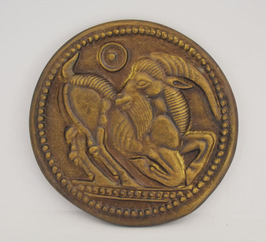 Animal Ram - Symbol of Determination, Action and Leadership - Paperweight - pure bronze  statue