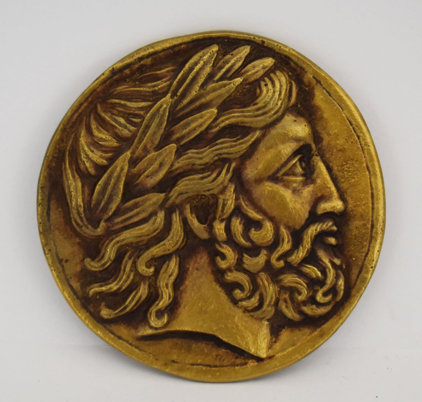Philip II, Macedonian King Depicting Zeus - Tetradrachm of Pella, 359-336 BC - Paperweight - pure bronze  statue