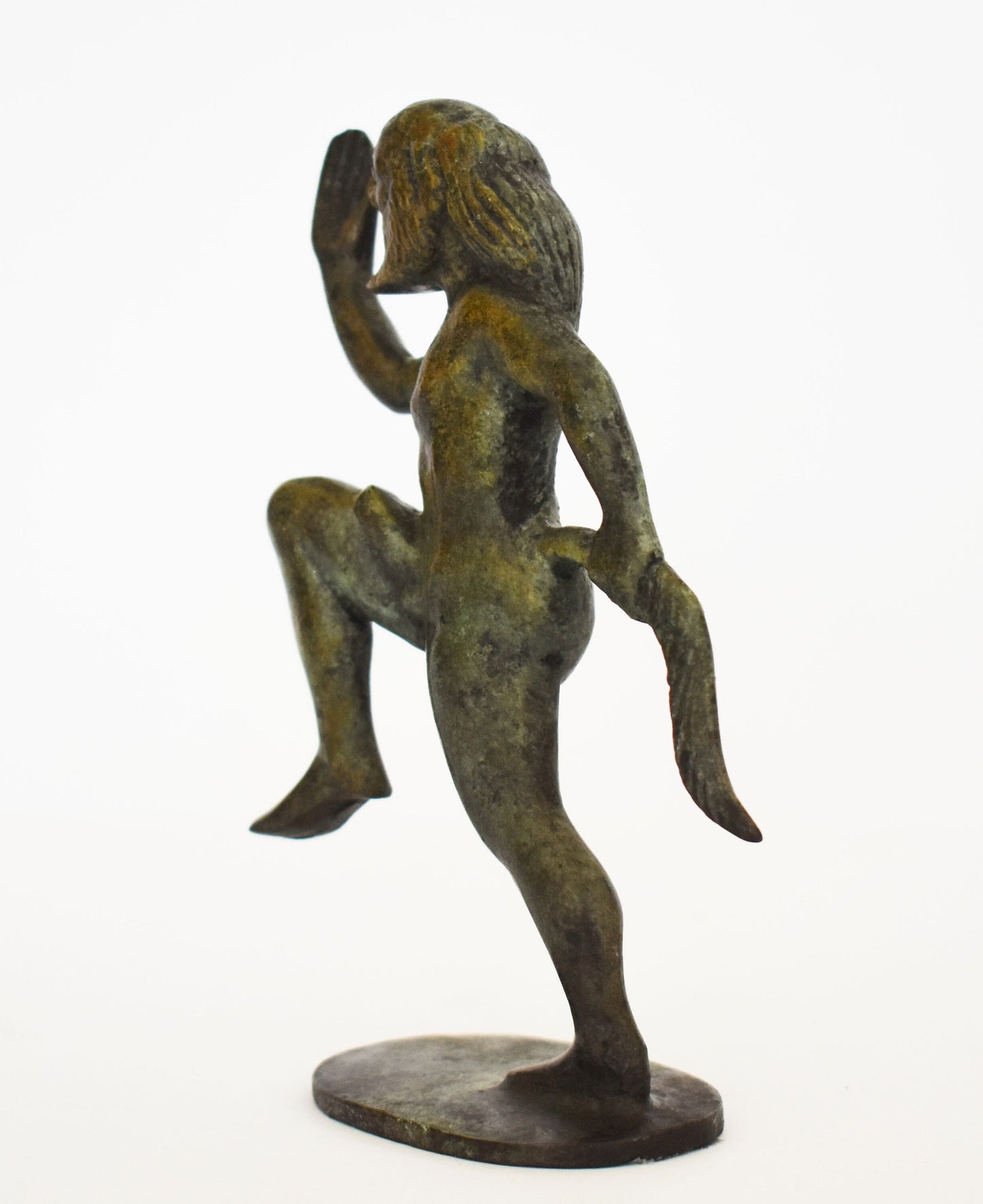 Satyr - Male Nature Spirit - Attendant of Pan and Dionysus - Goat-Human Hybrid - Ready for Every Physical Pleasure - Bronze