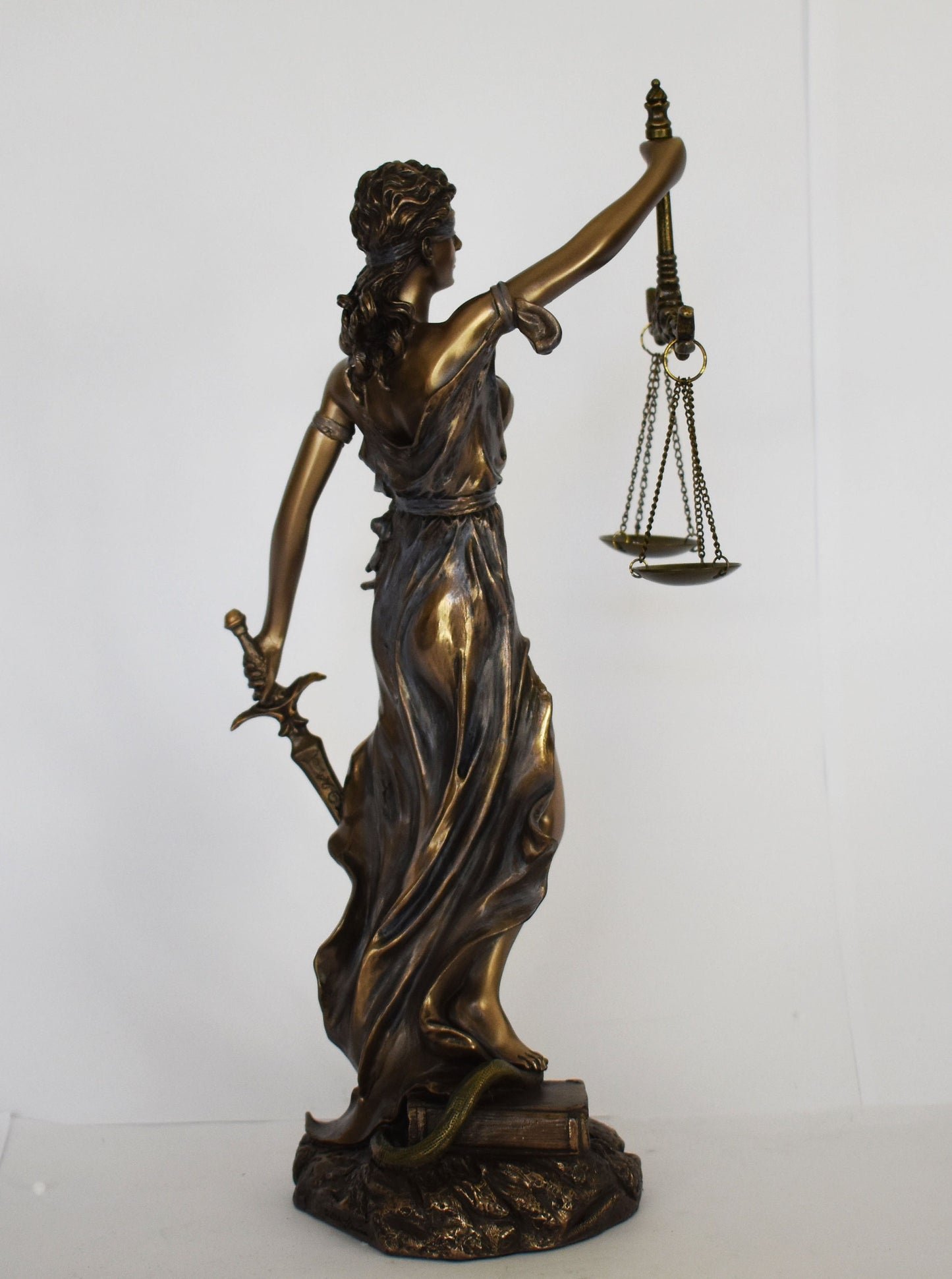 Themis Justitia - Greek Roman Goddess of Divine Law and Order, Fairness, Natural Law and Custom - Mythology - Cold Cast Bronze Resin