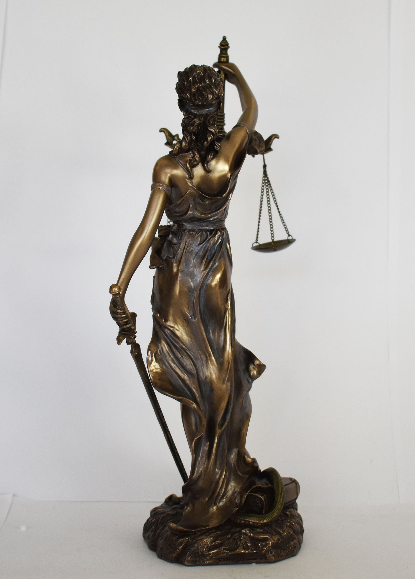 Themis Justitia - Greek Roman Goddess of Divine Law and Order, Fairness, Natural Law and Custom - Mythology - Cold Cast Bronze Resin