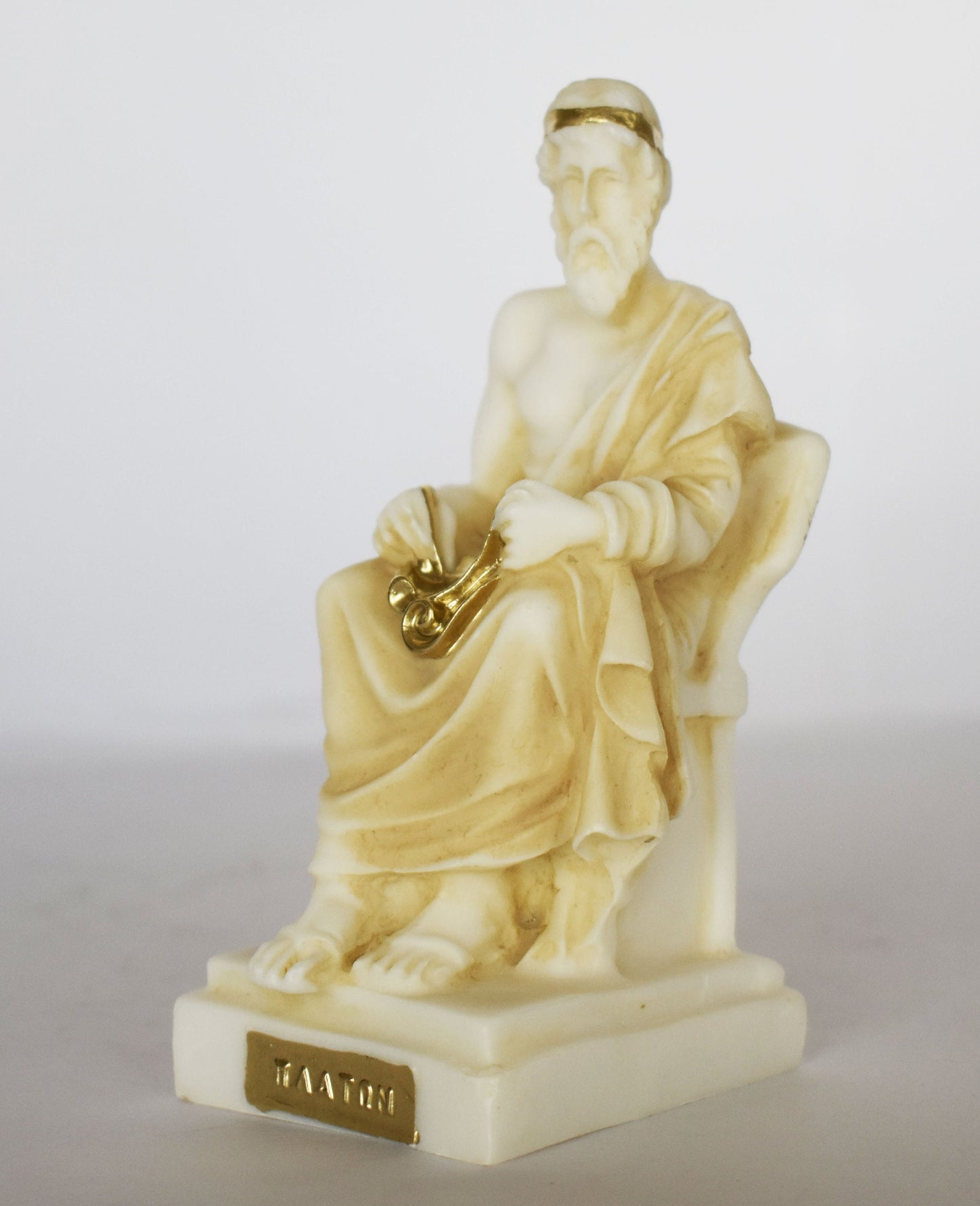 Plato - Ancient Greek Philosopher, Student of Socrates, Teacher of Aristotle - Alabaster Sculpture