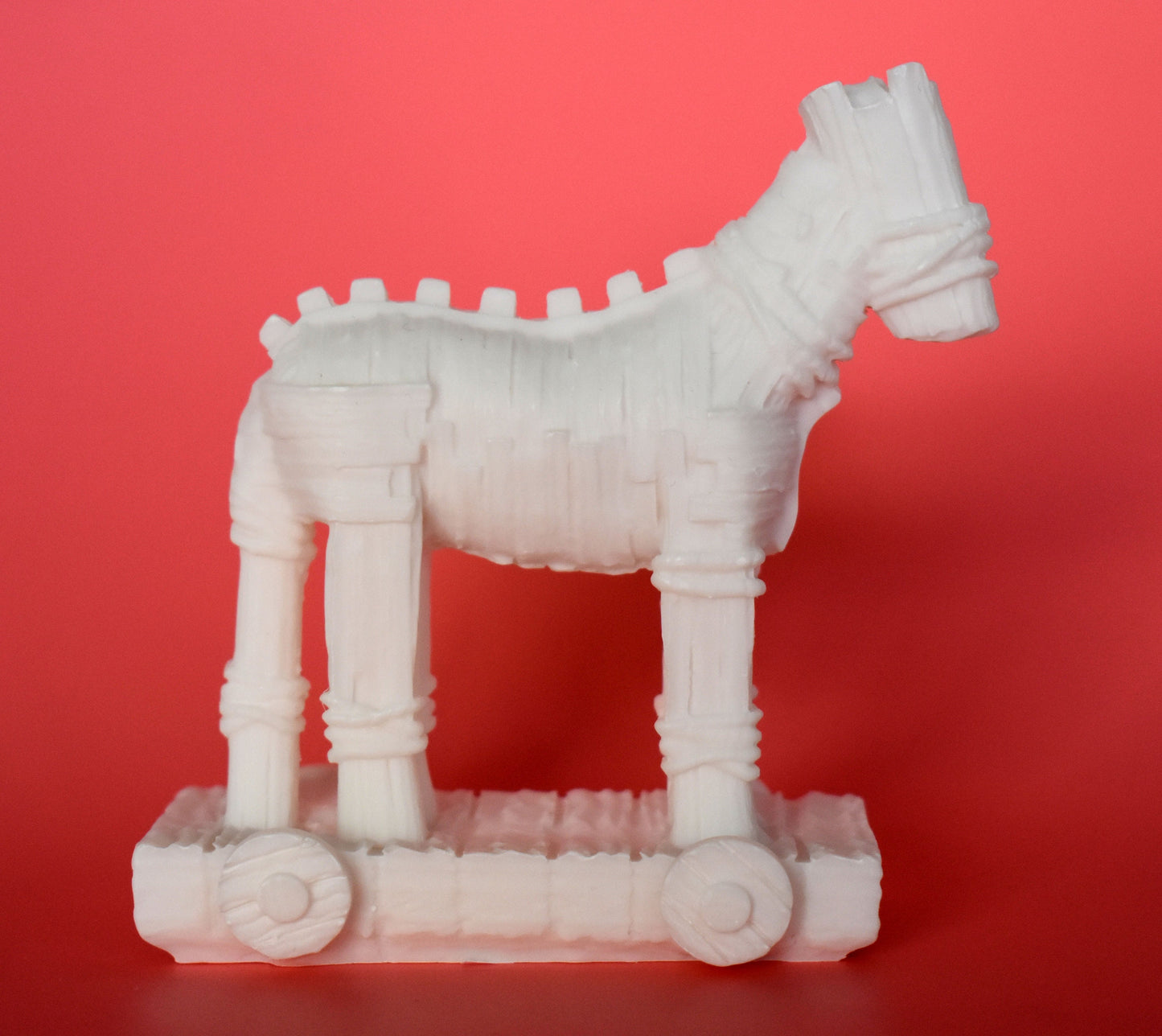 Trojan Horse - huge hollow - Used by the Greeks to Conquer Troy - Homer's Iliad - alabaster statue