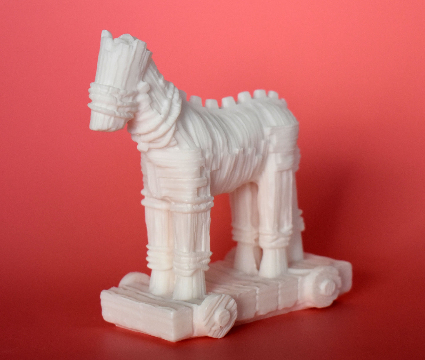 Trojan Horse - huge hollow - Used by the Greeks to Conquer Troy - Homer's Iliad - alabaster statue