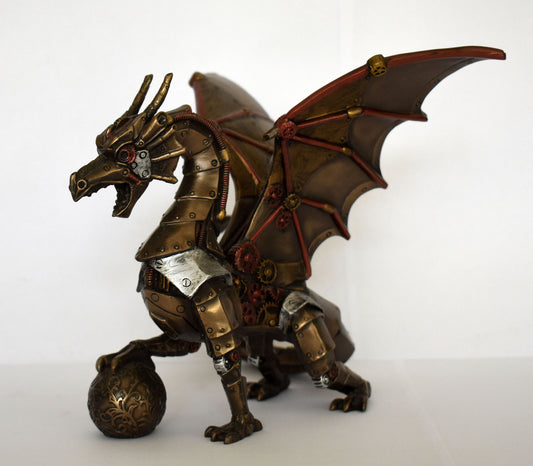 Dragon - Large, Serpentine, Legendary Creature - Appears in the Folklore of many Cultures Worldwide - Cold Cast Bronze Resin