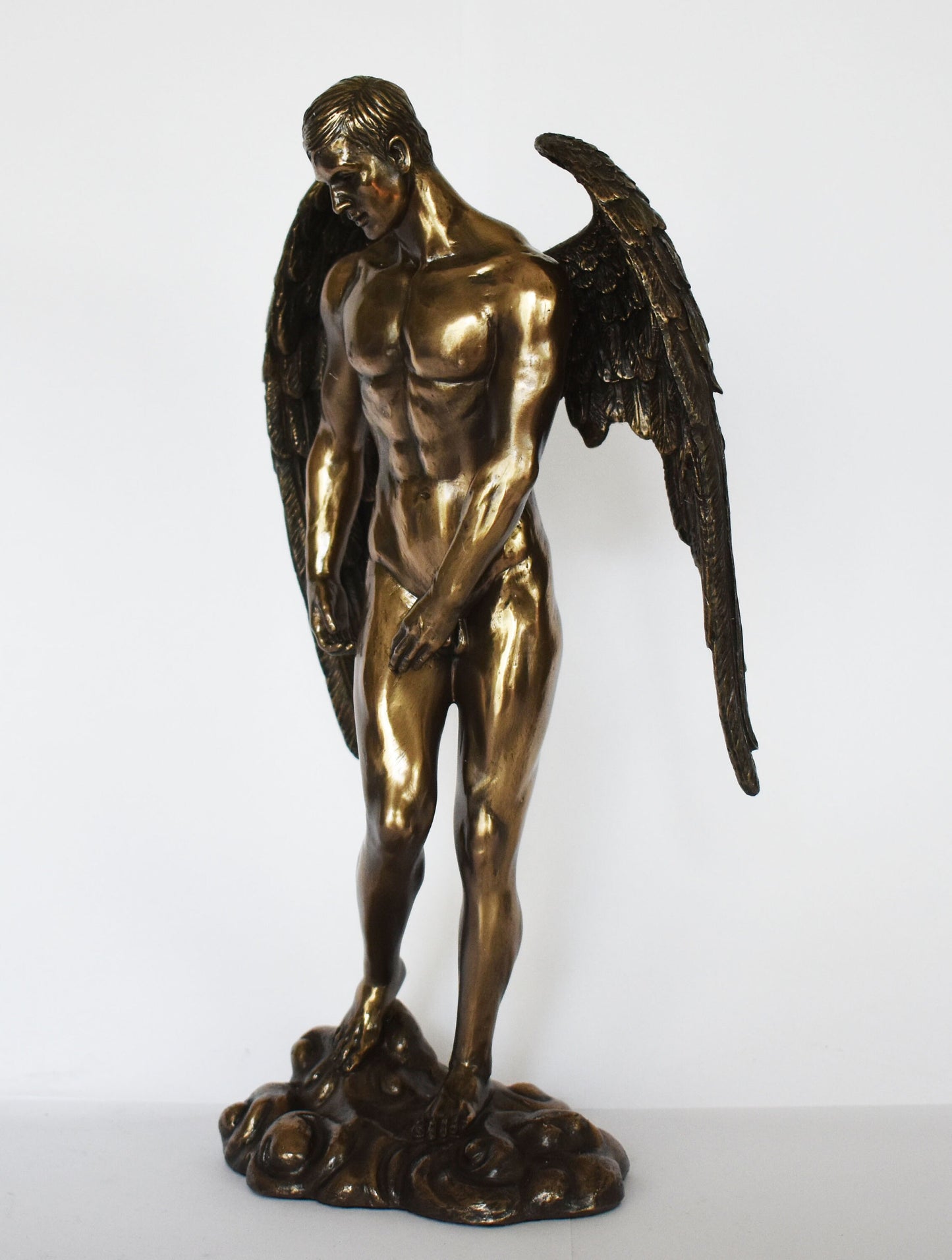 Fallen Angel - Cast Out of Heaven or Sinned - Rebellious conduct against God - Tempt Humans to Lawlessness - Cold Cast Bronze Resin