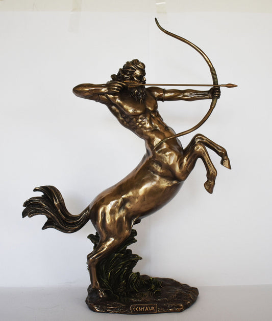 Centaur - Hybrid Creature - Half-Man, Half-Horse - Life in Tribes - Homes in Caves - Hunting Wild Animals  - Cold Cast Bronze Resin