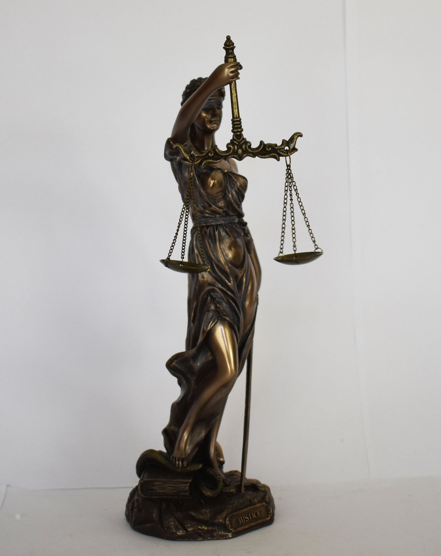 Themis Justitia - Greek Roman Goddess of Divine Law and Order, Fairness, Natural Law and Custom - Mythology - Cold Cast Bronze Resin