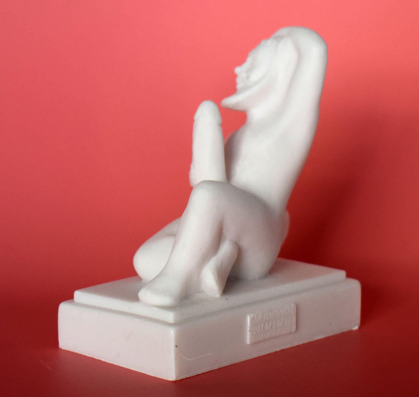 Satyr Silenus - Male Nature Spirit - Goat-Human Hybrid - Lover of Wine, Music, Dancing, and Women - aged alabaster statue