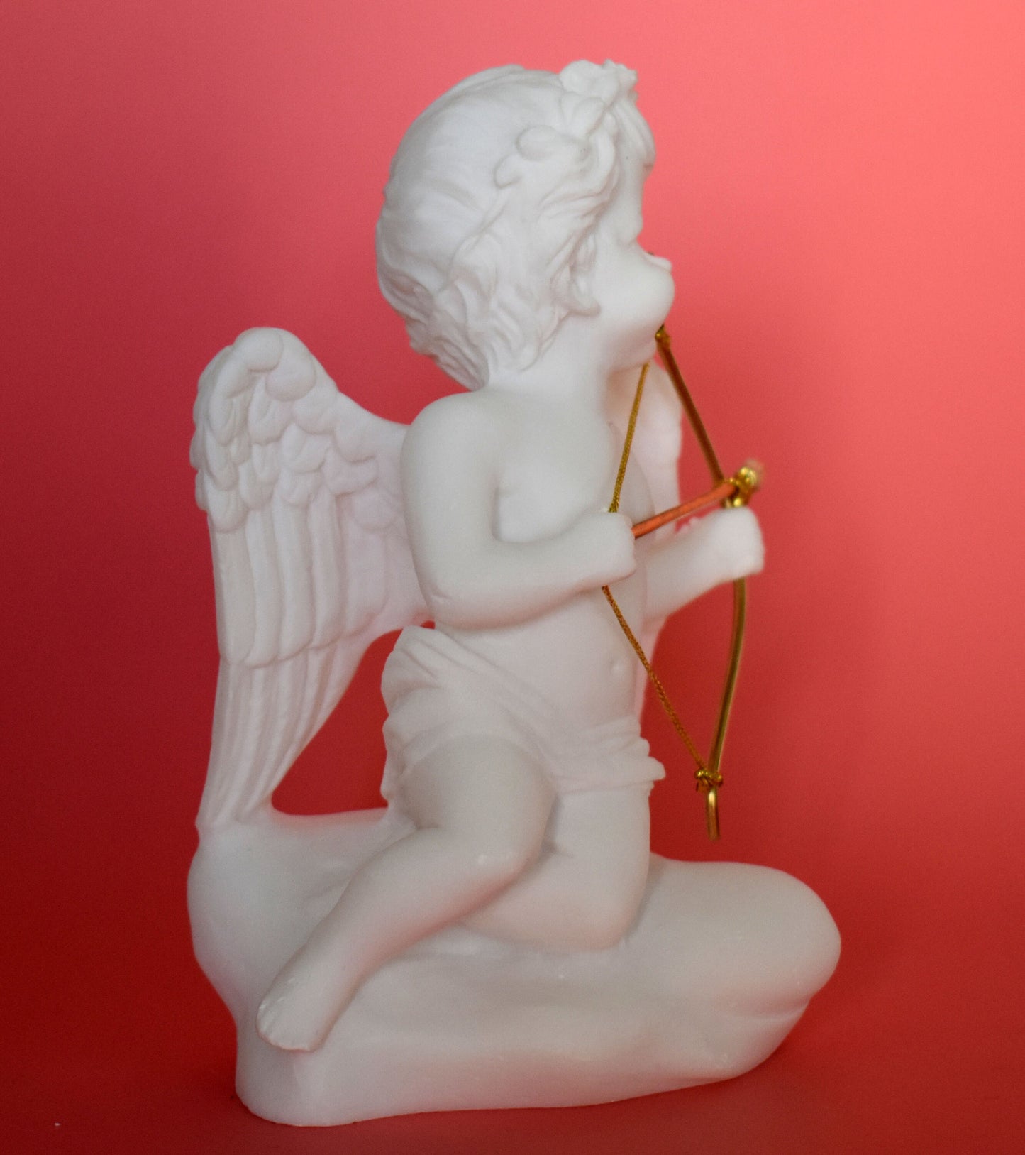 Eros  - ancient Greek God of Love and Desire - Cupid - alabaster statue sculpture