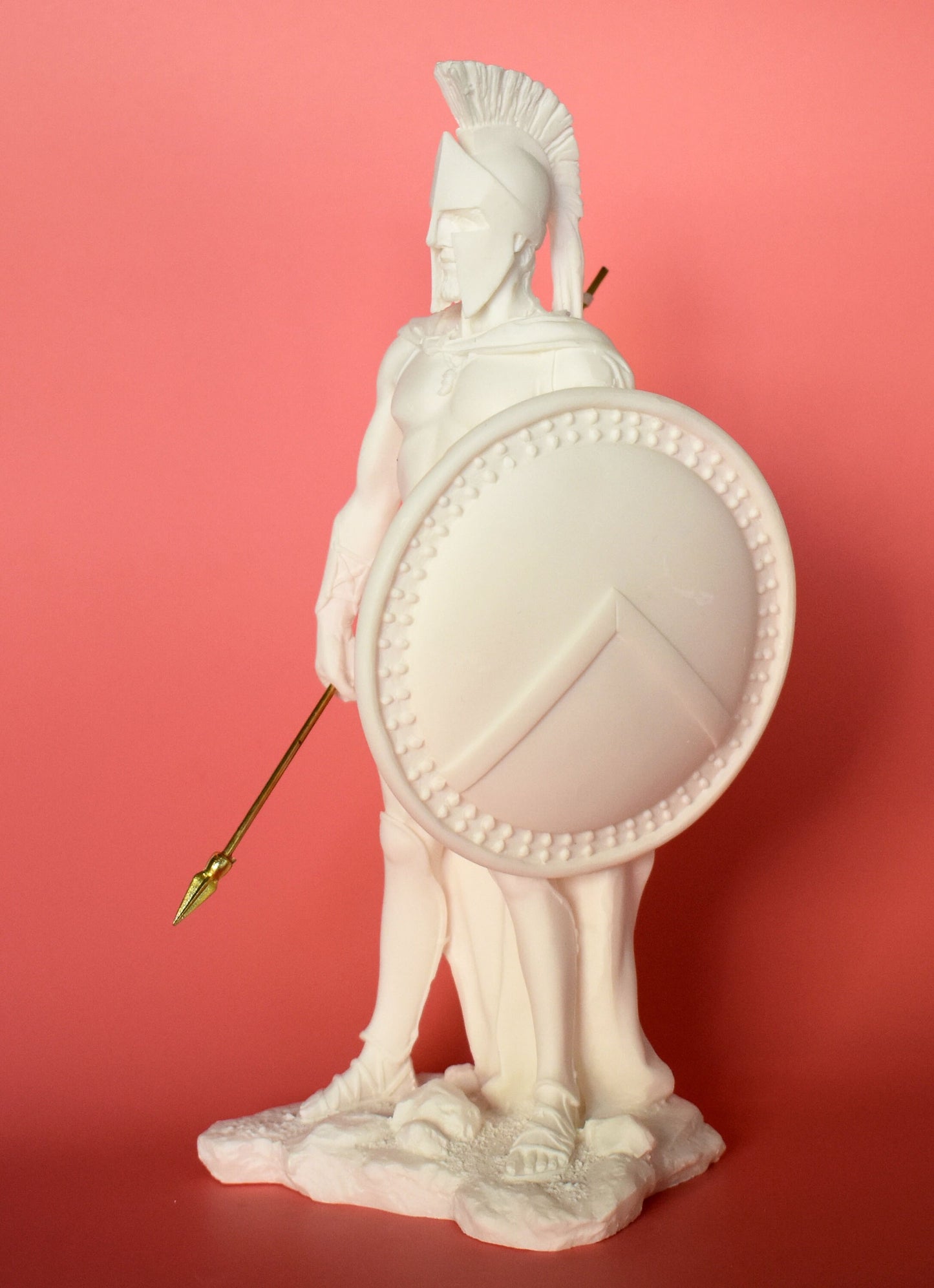 Leonidas - Spartan King - Leader of 300 - Battle of Thermopylae - 480 BC - Molon Labe, Come and Take Them  - Alabaster Sculpture Statue