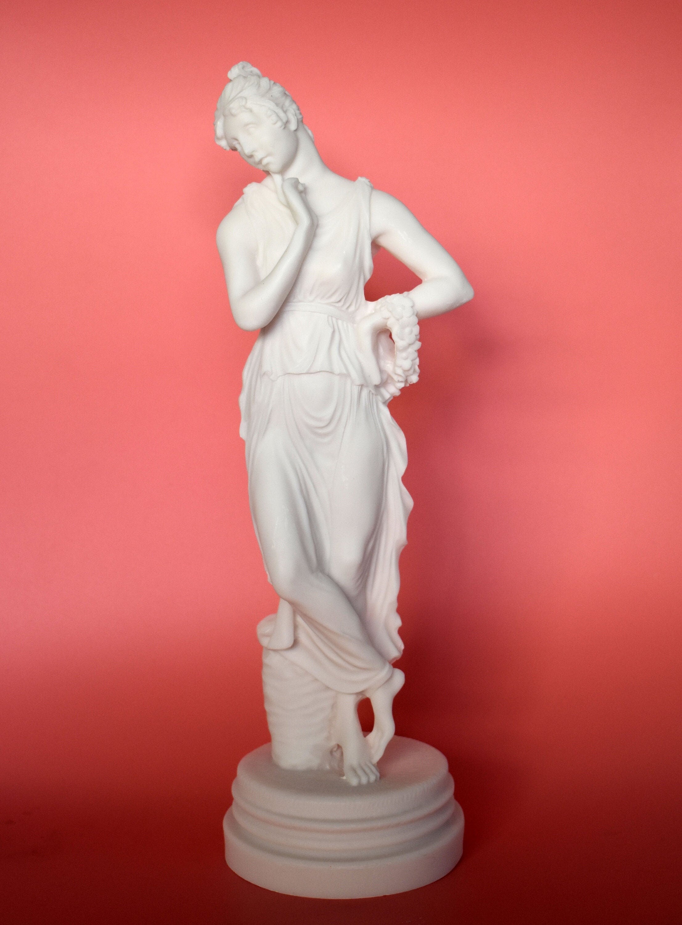 Persephone Greek Goddess popular Alabaster Sculpture Handmade Statue 40cm