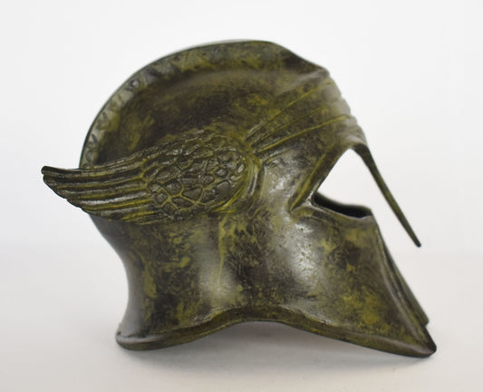 Ancient Greek Corinthian Helmet - Classical Period  - 5th and 4th centuries BC - Small - Museum Reproduction - pure bronze  statue