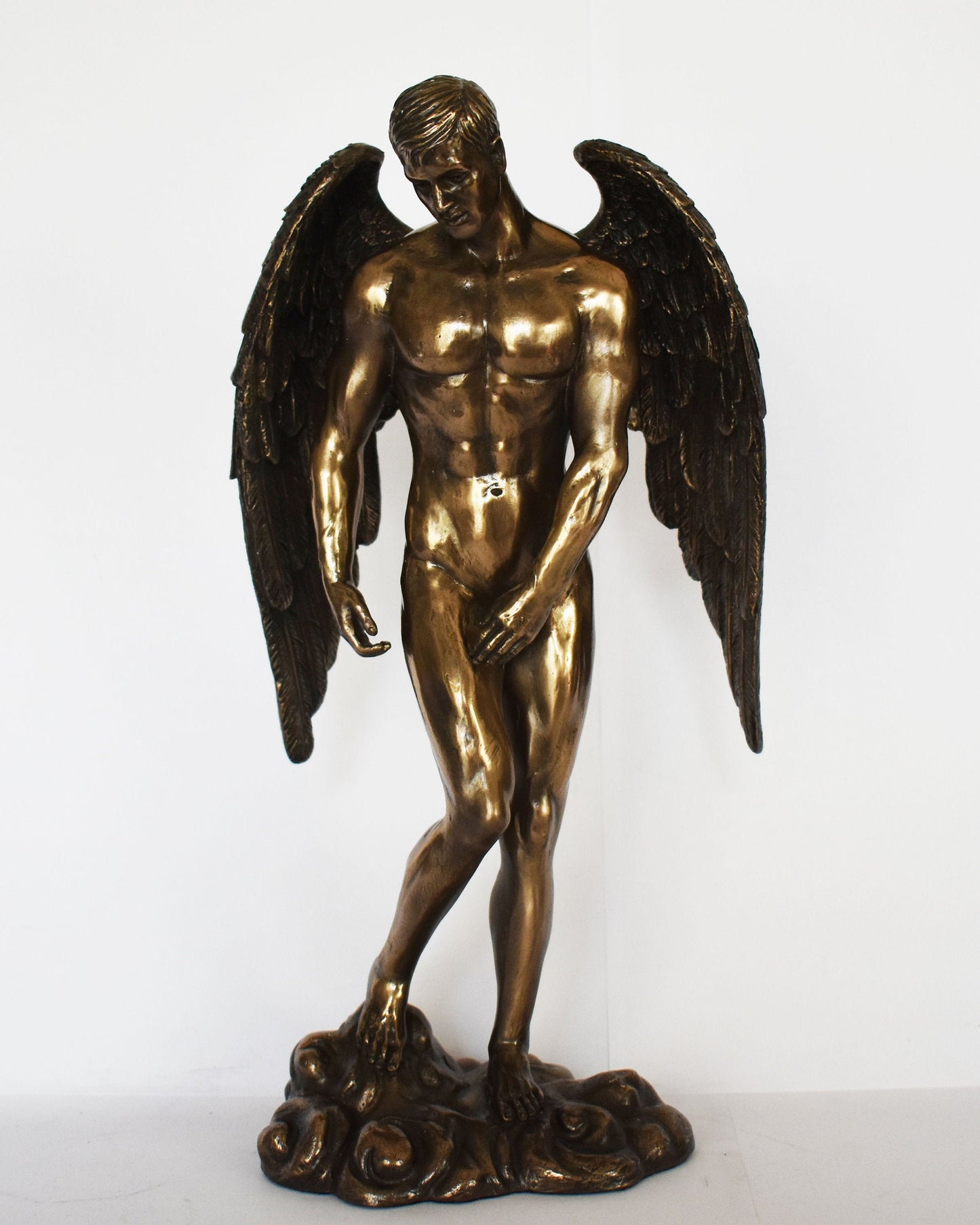 Fallen Angel - Cast Out of Heaven or Sinned - Rebellious conduct against God - Tempt Humans to Lawlessness - Cold Cast Bronze Resin