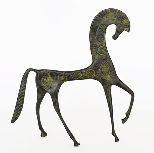 Ancient Greek Horse - Mycenaean - Symbol of Wealth and Prosperity - pure bronze statue