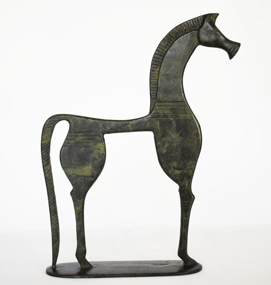 Ancient Greek Horse - Statue - pure Bronze Sculpture - Symbol of Wealth and Prosperity
