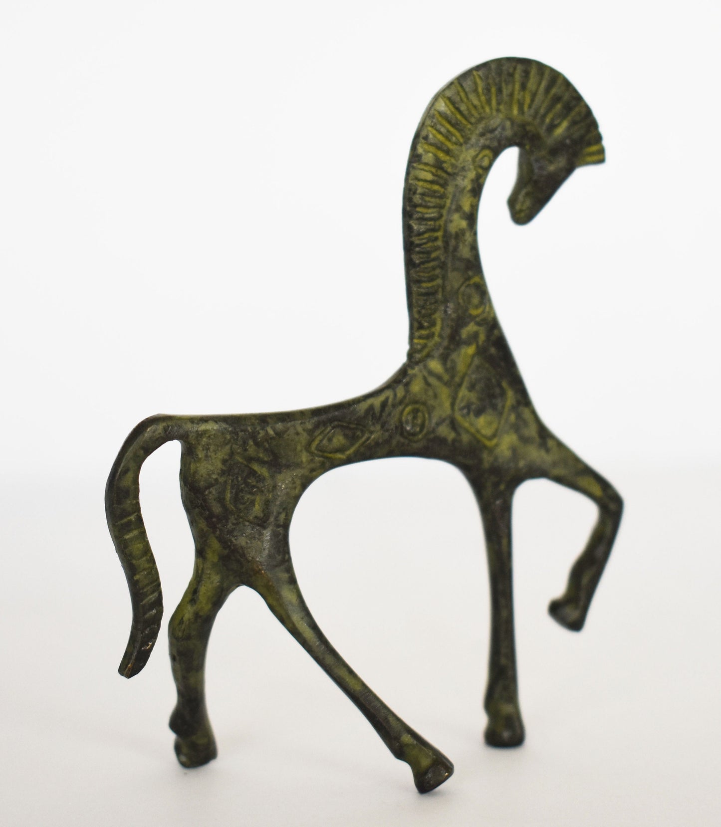 Ancient Greek Horse - Mycenaean - Symbol of warfare, sport, and transportation - Small - pure bronze statue