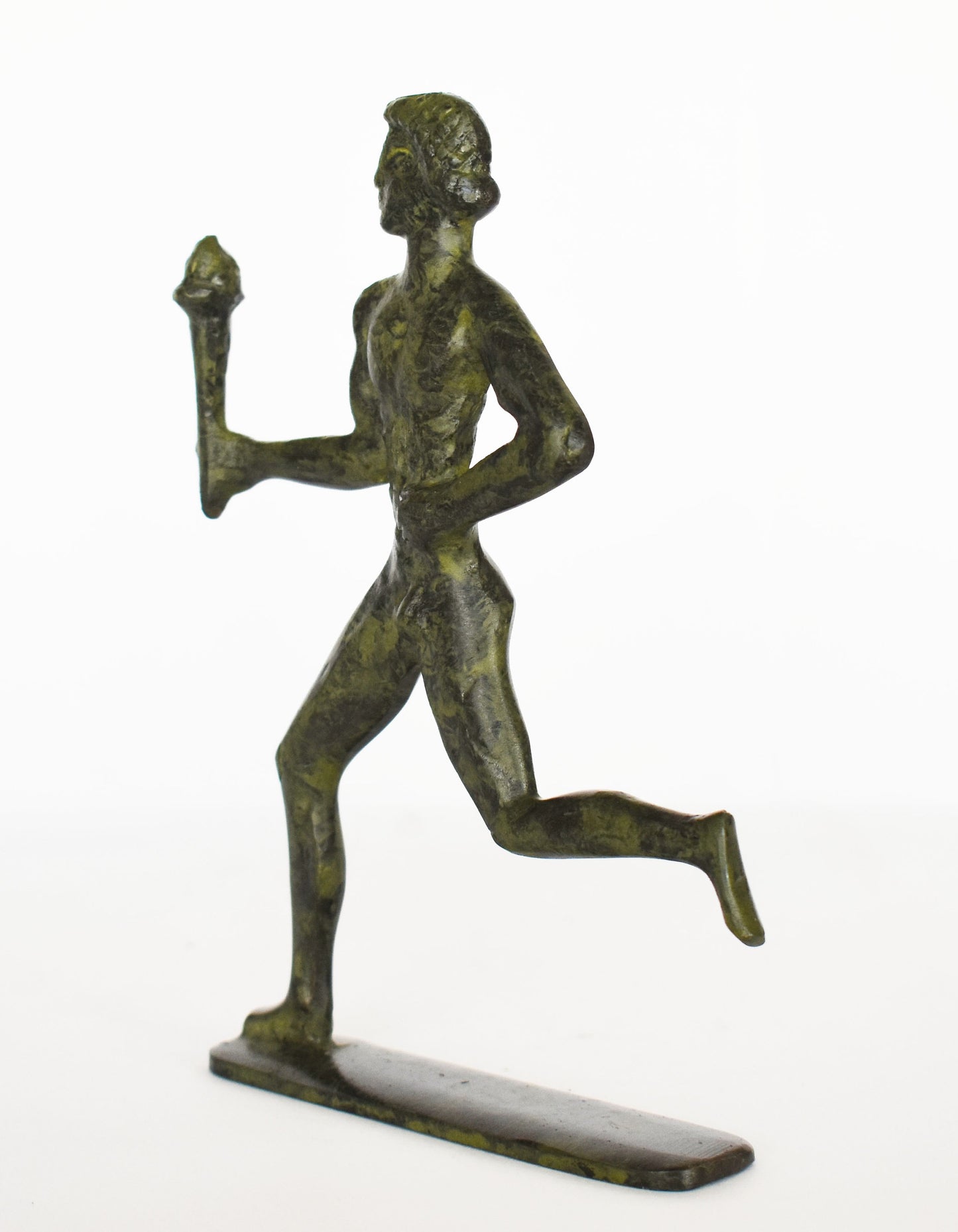 Torchbearer - Greek athlete - Ancient  Olympic Games- pure Bronze Sculpture