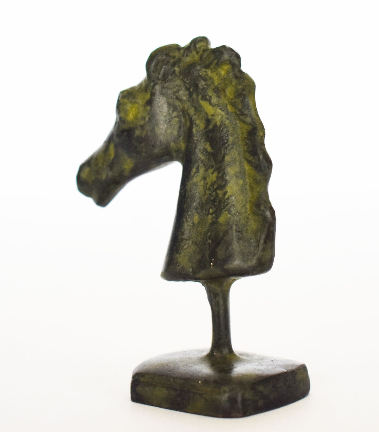 Ancient Greek Horse head - Athens, Attica - pure Bronze Sculpture - Small - Symbol of Wealth and Prosperity