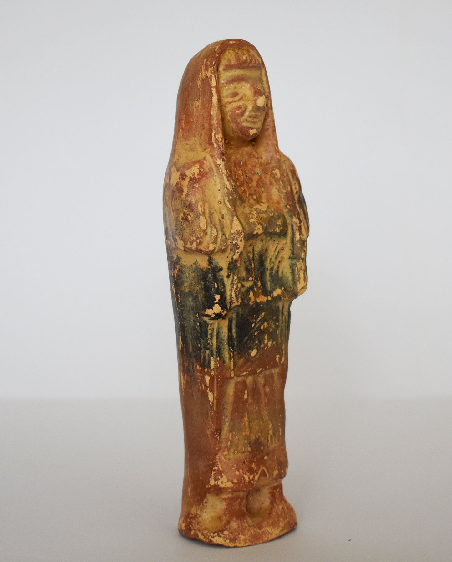 Priest - Cypriot Idol - Spiritual Ceremony - Teracotta Miniature - 1100 BC - Nicosia Museum  - Ceramic Artifact