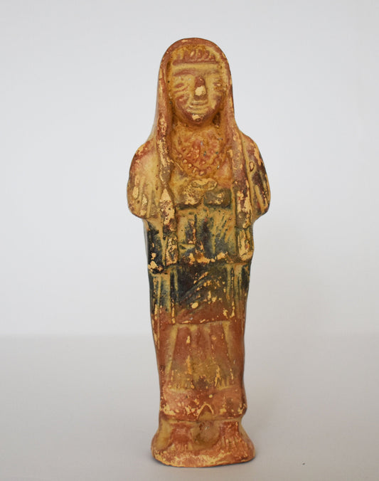 Priest - Cypriot Idol - Spiritual Ceremony - Teracotta Miniature - 1100 BC - Nicosia Museum  - Ceramic Artifact