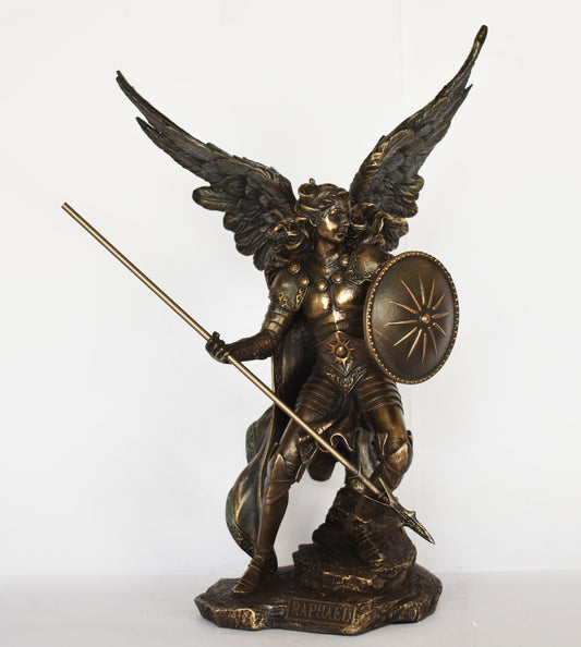 Archangel Raphael - Patron of Doctors, Sick, Travelers, Couples - Help, Guidance, Protection - Cold Cast Bronze Resin