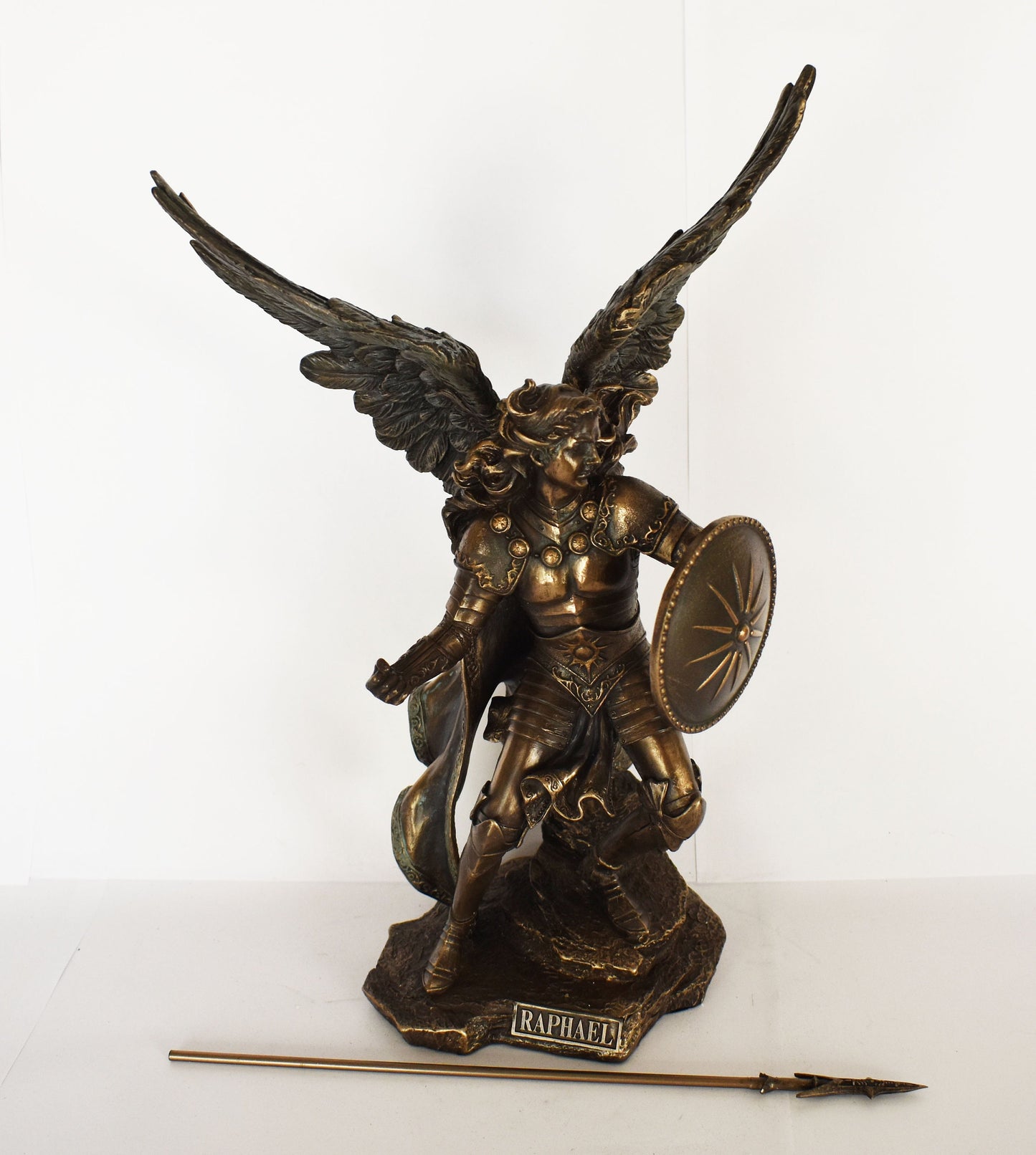 Archangel Raphael - Patron of Doctors, Sick, Travelers, Couples - Help, Guidance, Protection - Cold Cast Bronze Resin