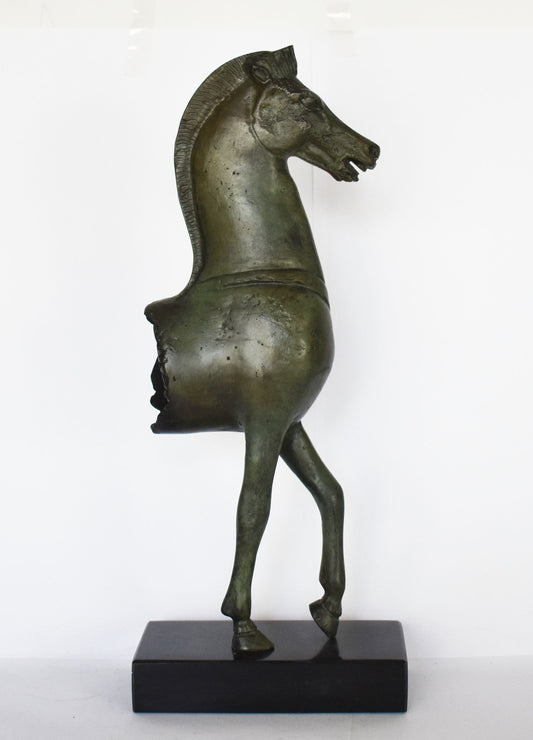 Archaic Acropolis Horse - Symbol of Wealth and Prosperity - Museum Reproduction - pure Bronze Sculpture