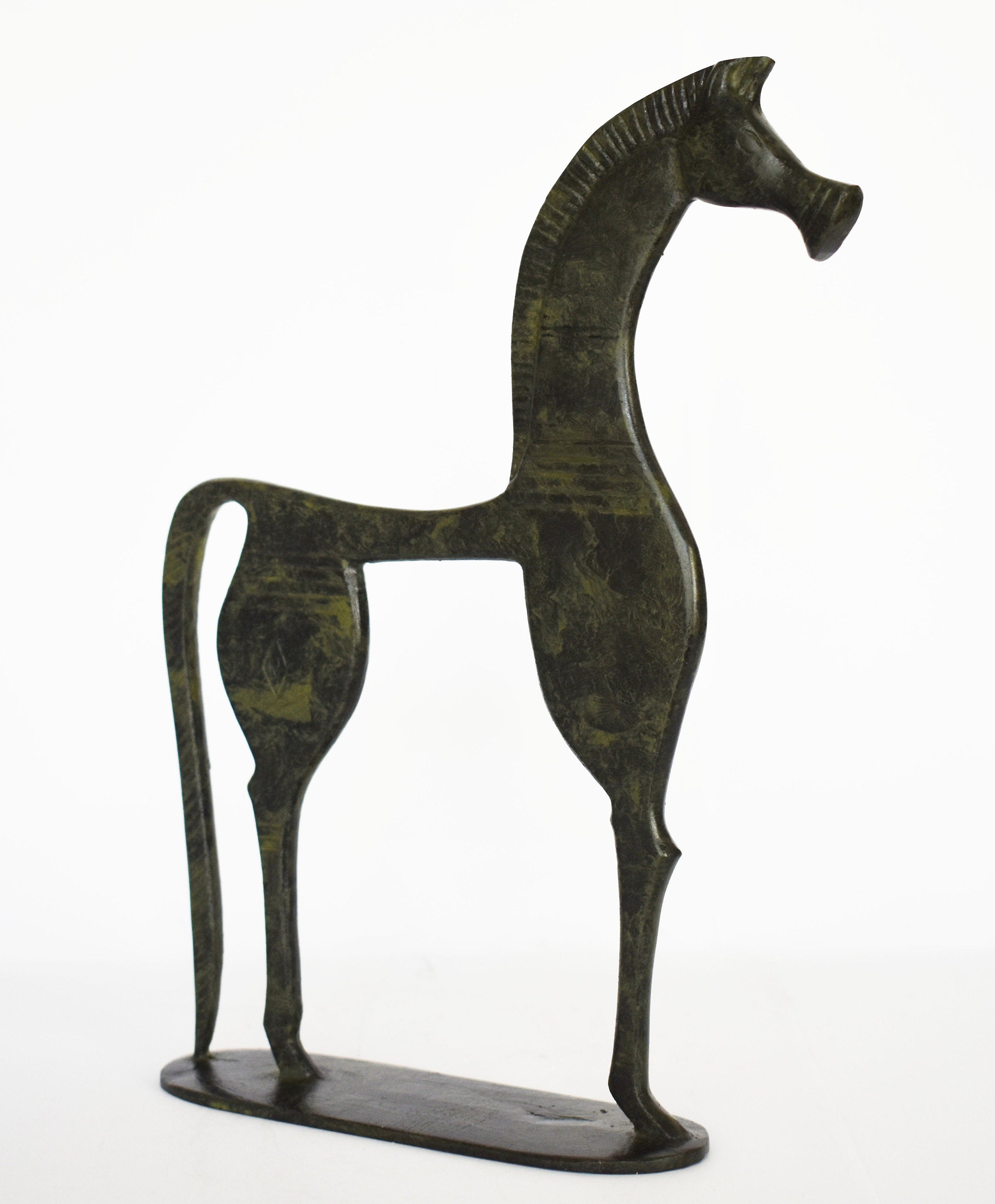 Ancient Greek Horse - Statue - pure Bronze Sculpture - Symbol of Wealth and Prosperity