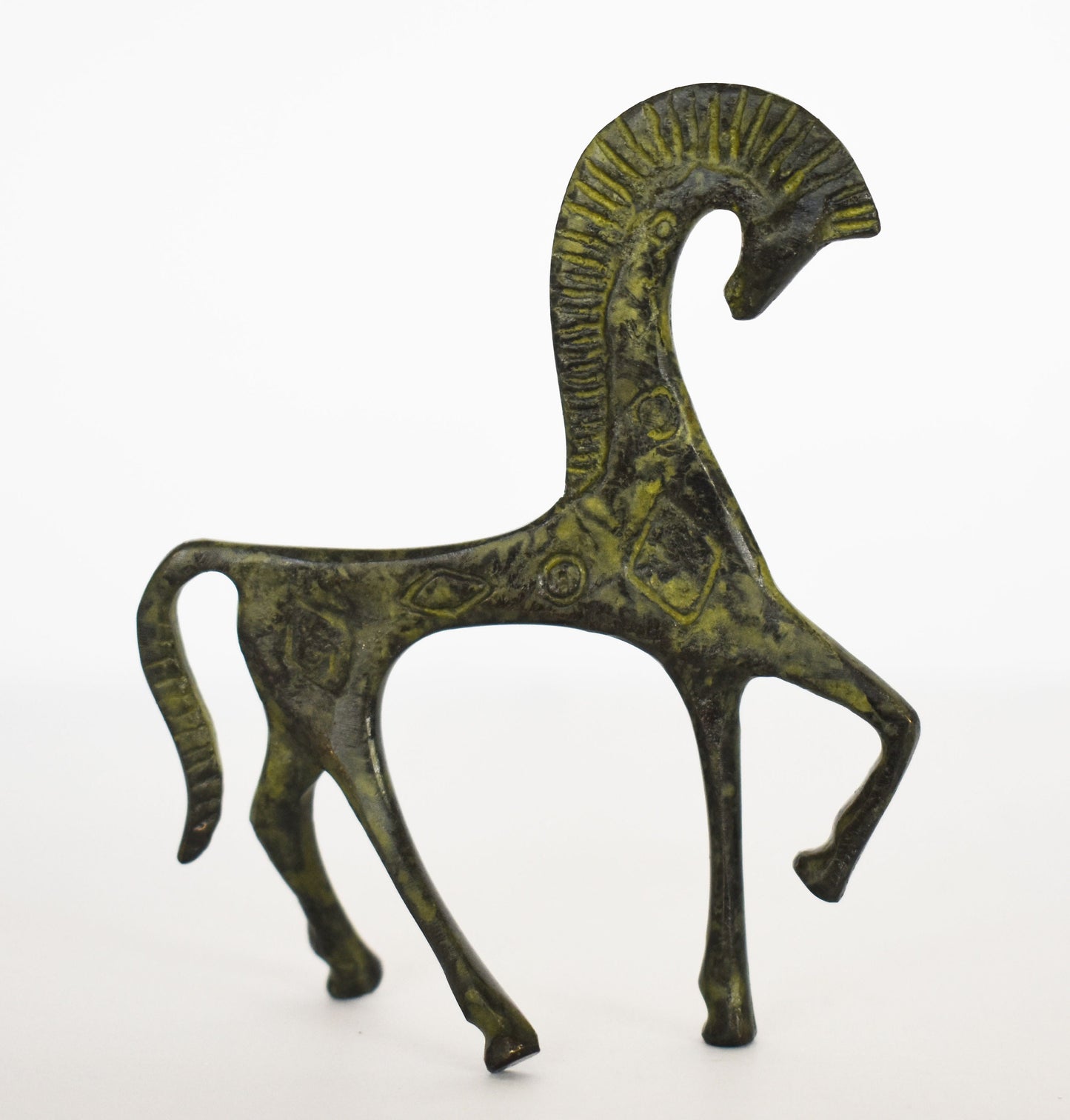 Ancient Greek Horse - Mycenaean - Symbol of warfare, sport, and transportation - Small - pure bronze statue