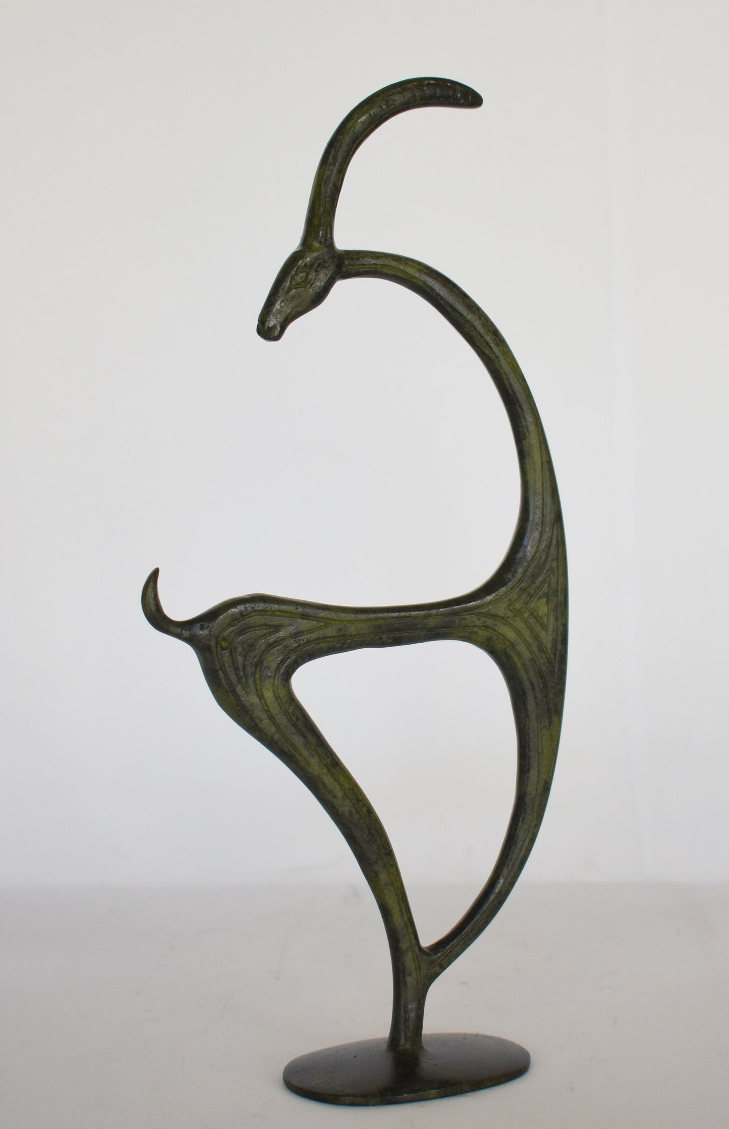 Graceful Ibex - pure Bronze Sculpture - Brings vitality, stability, clarity, and the courage to overcome fear