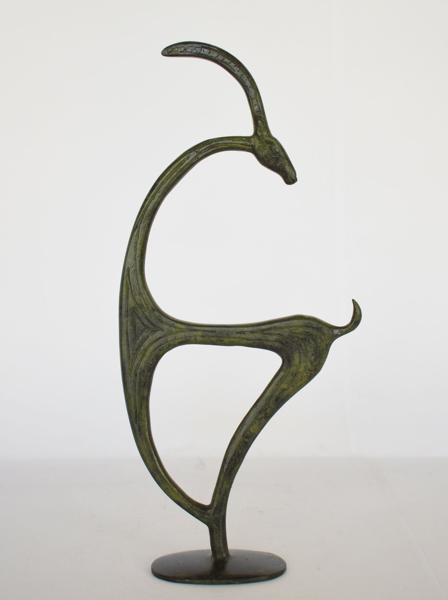 Graceful Ibex - pure Bronze Sculpture - Brings vitality, stability, clarity, and the courage to overcome fear