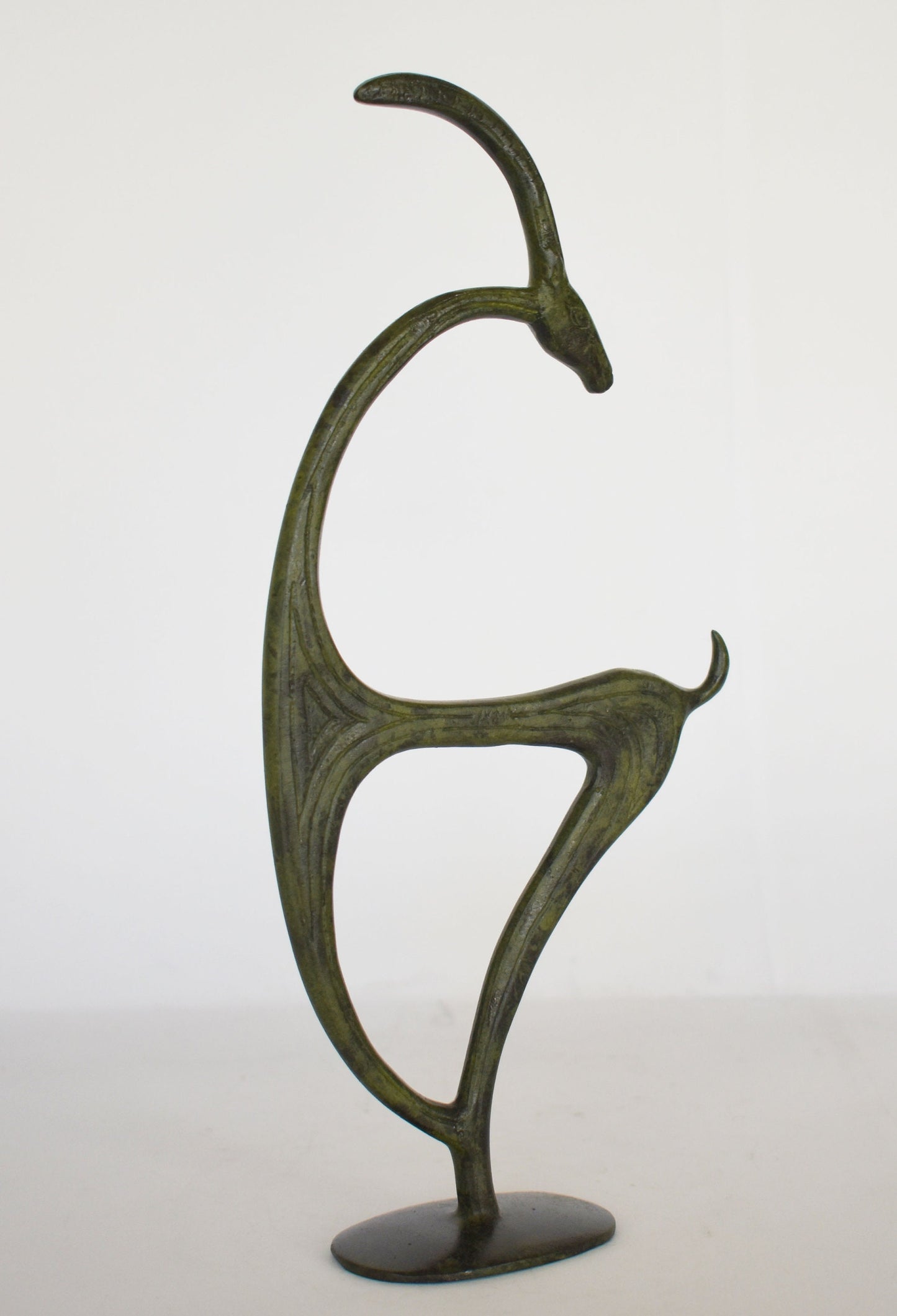 Graceful Ibex - pure Bronze Sculpture - Brings vitality, stability, clarity, and the courage to overcome fear