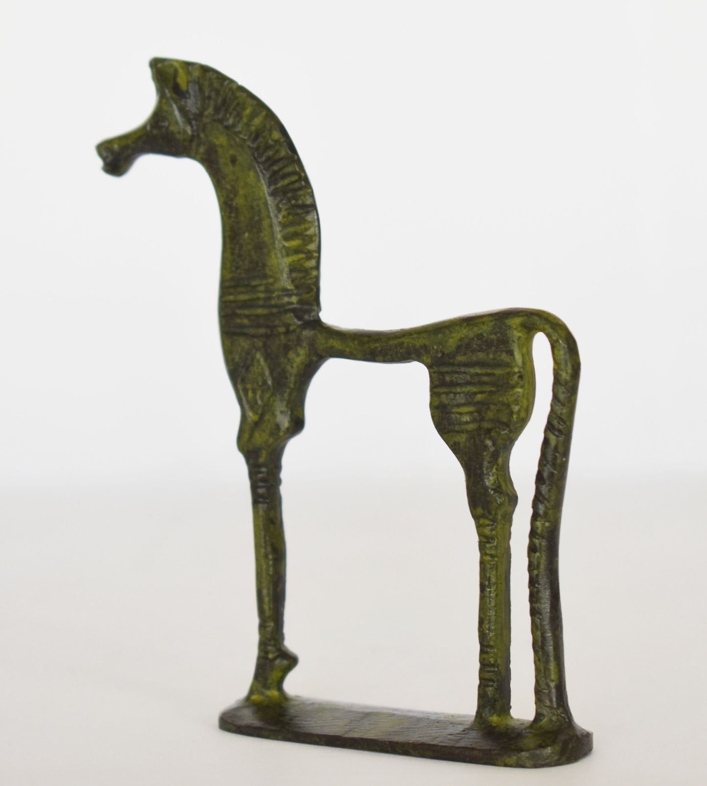 Ancient Greek Horse - Athens, Attica - 500 BC - pure Bronze Sculpture - Small - Symbol of Wealth and Prosperity