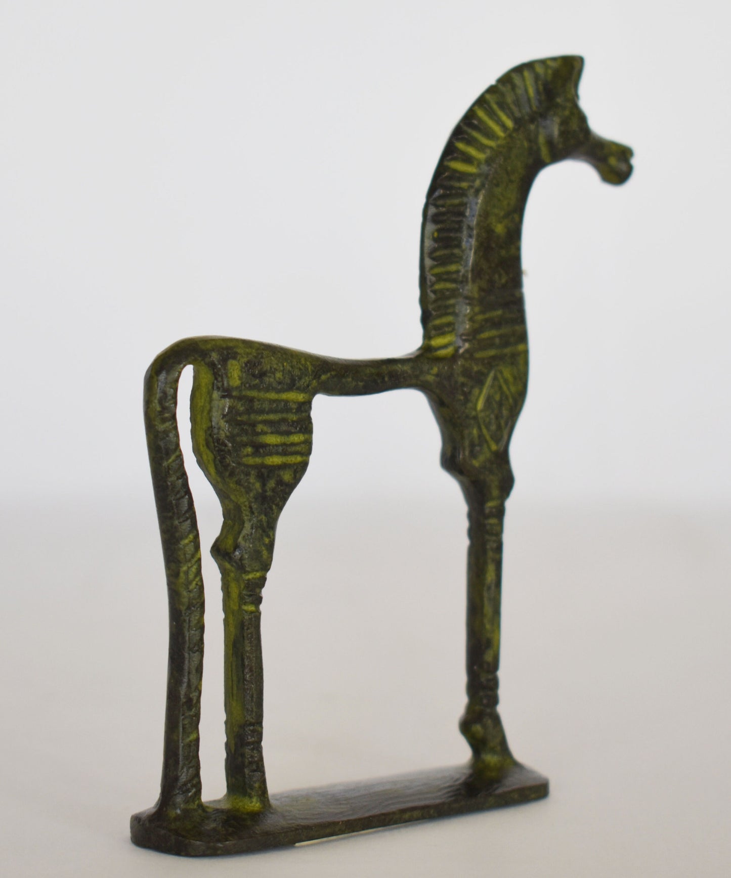 Ancient Greek Horse - Athens, Attica - 500 BC - pure Bronze Sculpture - Small - Symbol of Wealth and Prosperity