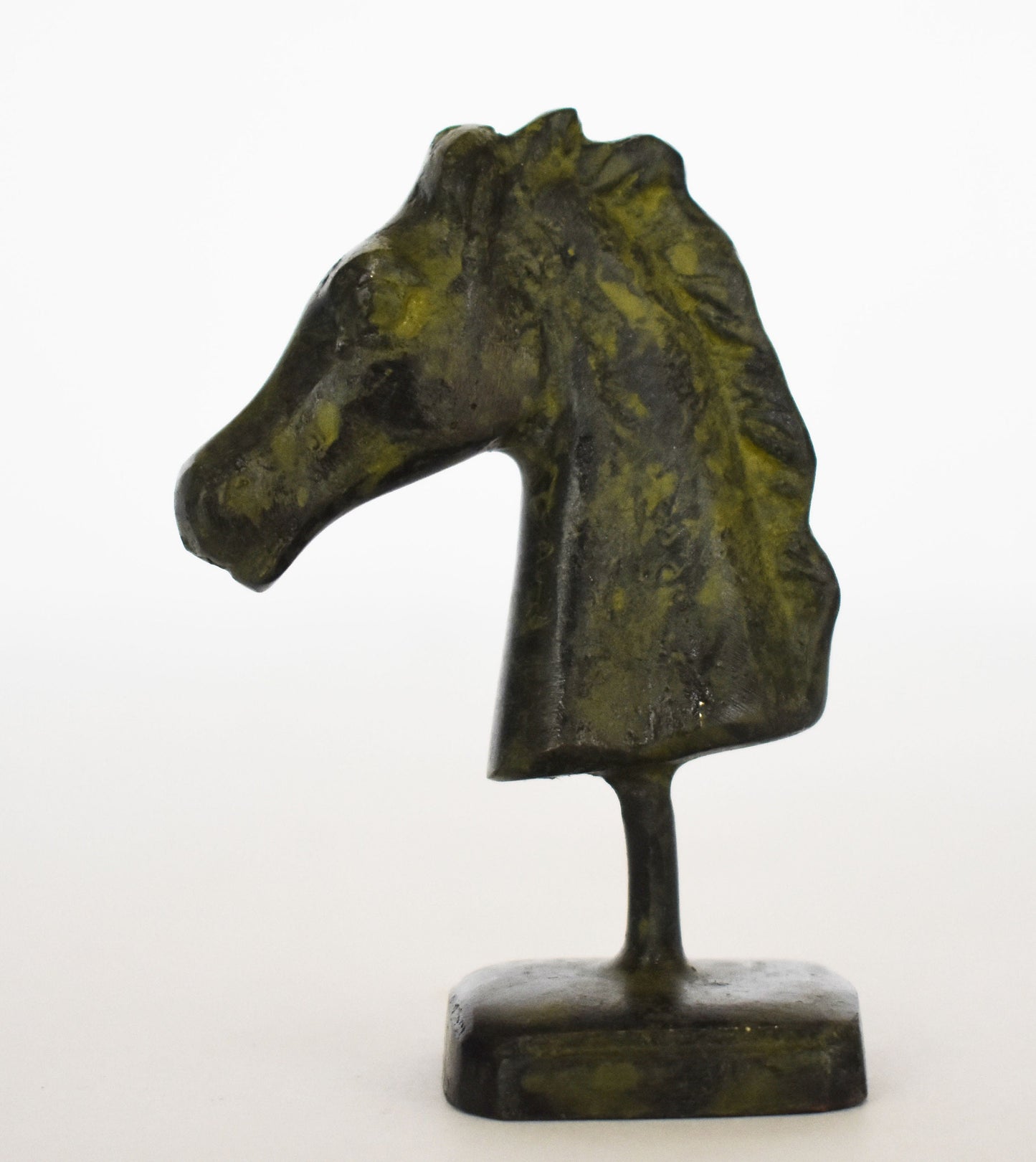 Ancient Greek Horse head - Athens, Attica - pure Bronze Sculpture - Small - Symbol of Wealth and Prosperity