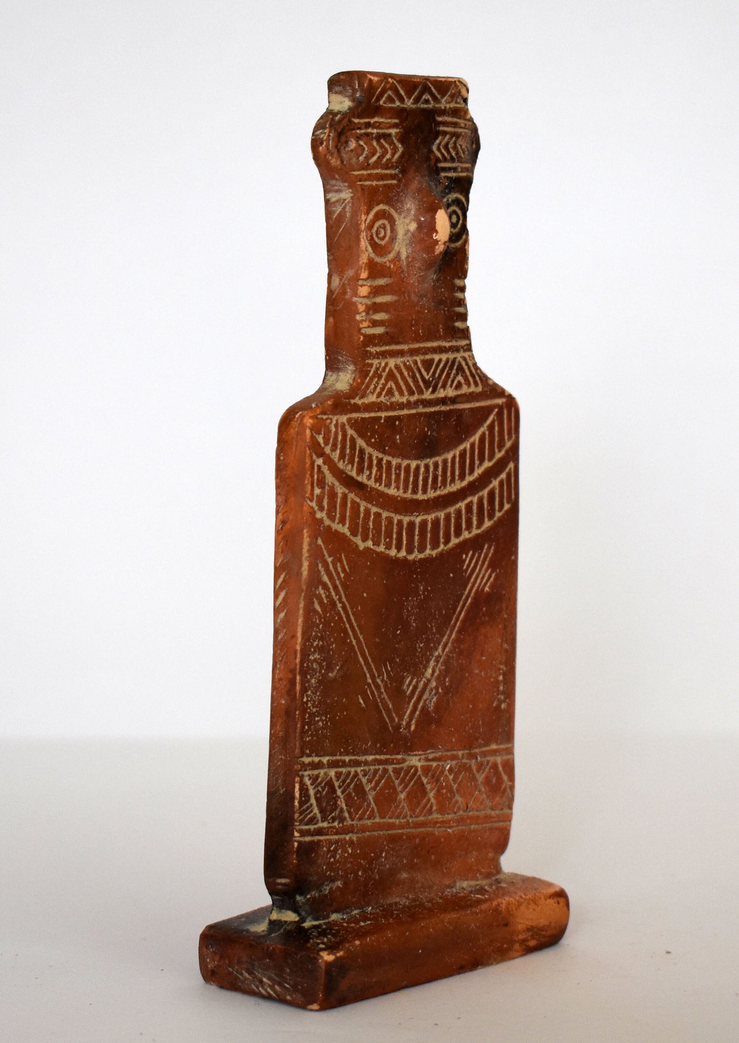 Anthropomorphic Plank Shaped Figurine - From Cyprus - 1100 BC - Museum Reproduction - Ceramic Artifact